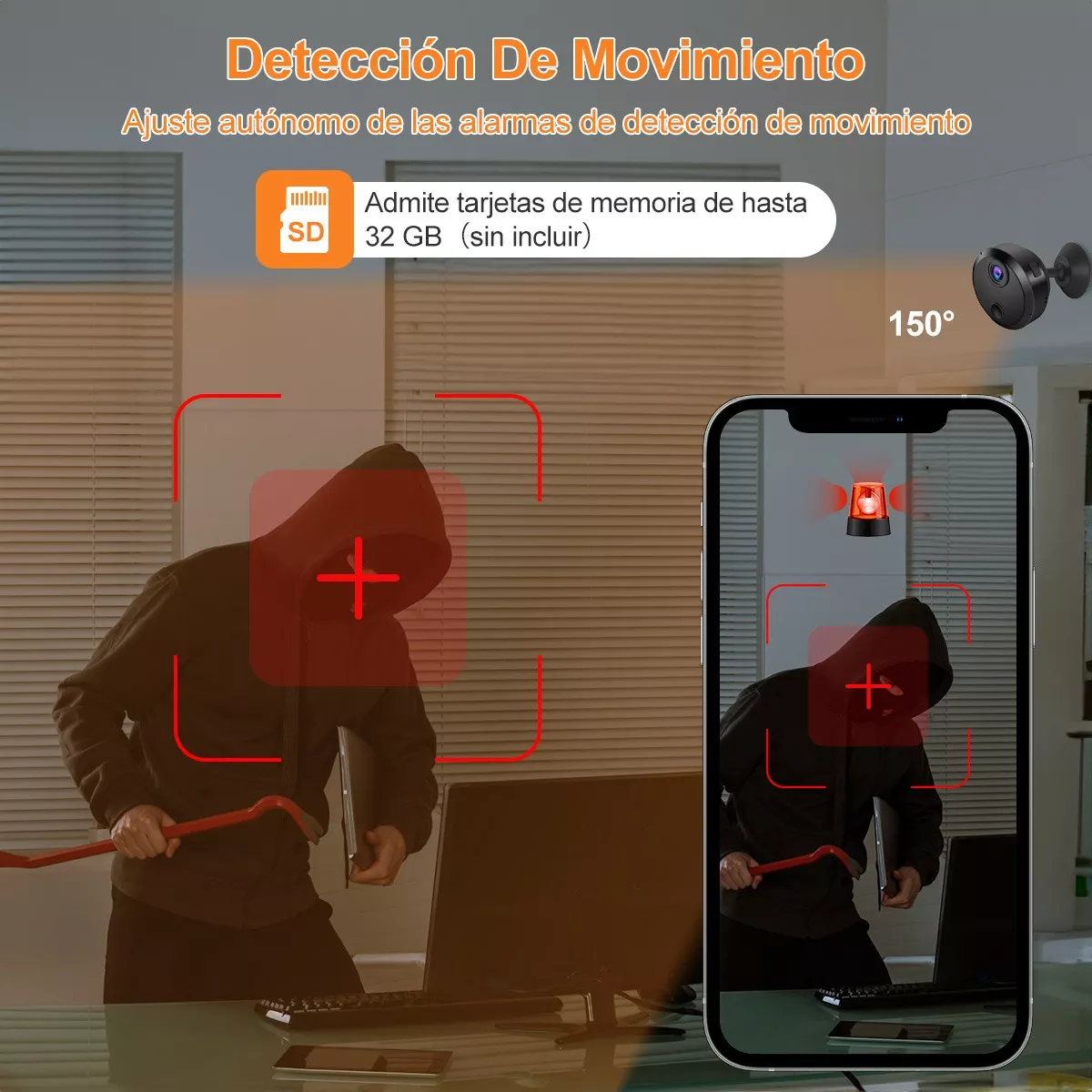 Mini Cámara Espía Wifi Interior Inalambrica Seguridad 1080p.