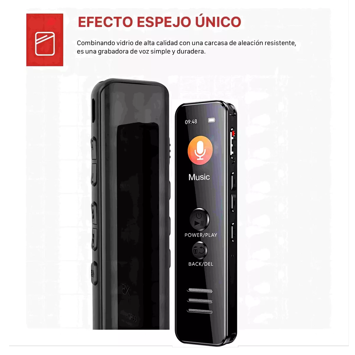 Grabador Digital Portátil 64gb Grabación Con Un Clic 96horas.