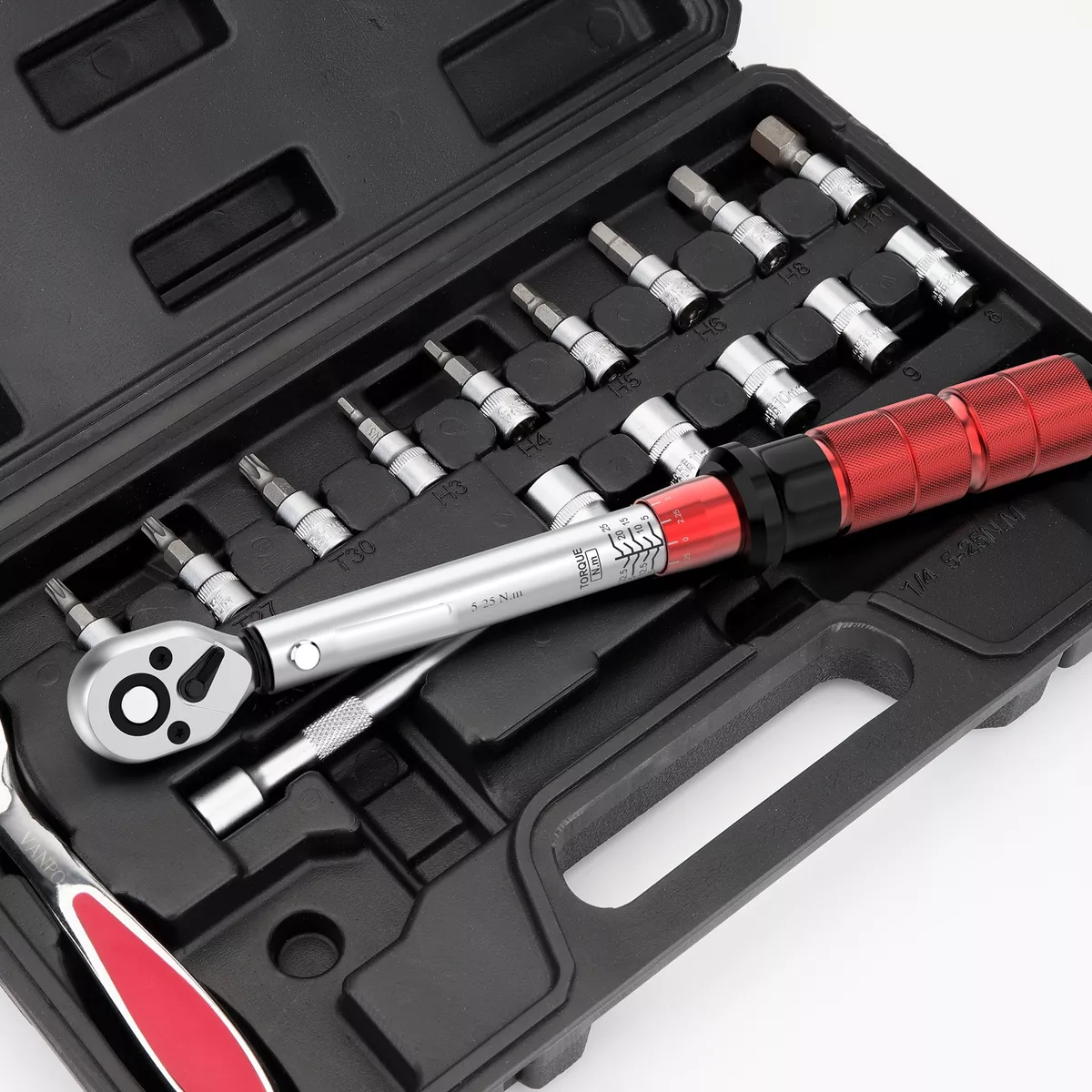 Set Llaves Dinamométrica 1/4 5-25nm Llave De Torque.