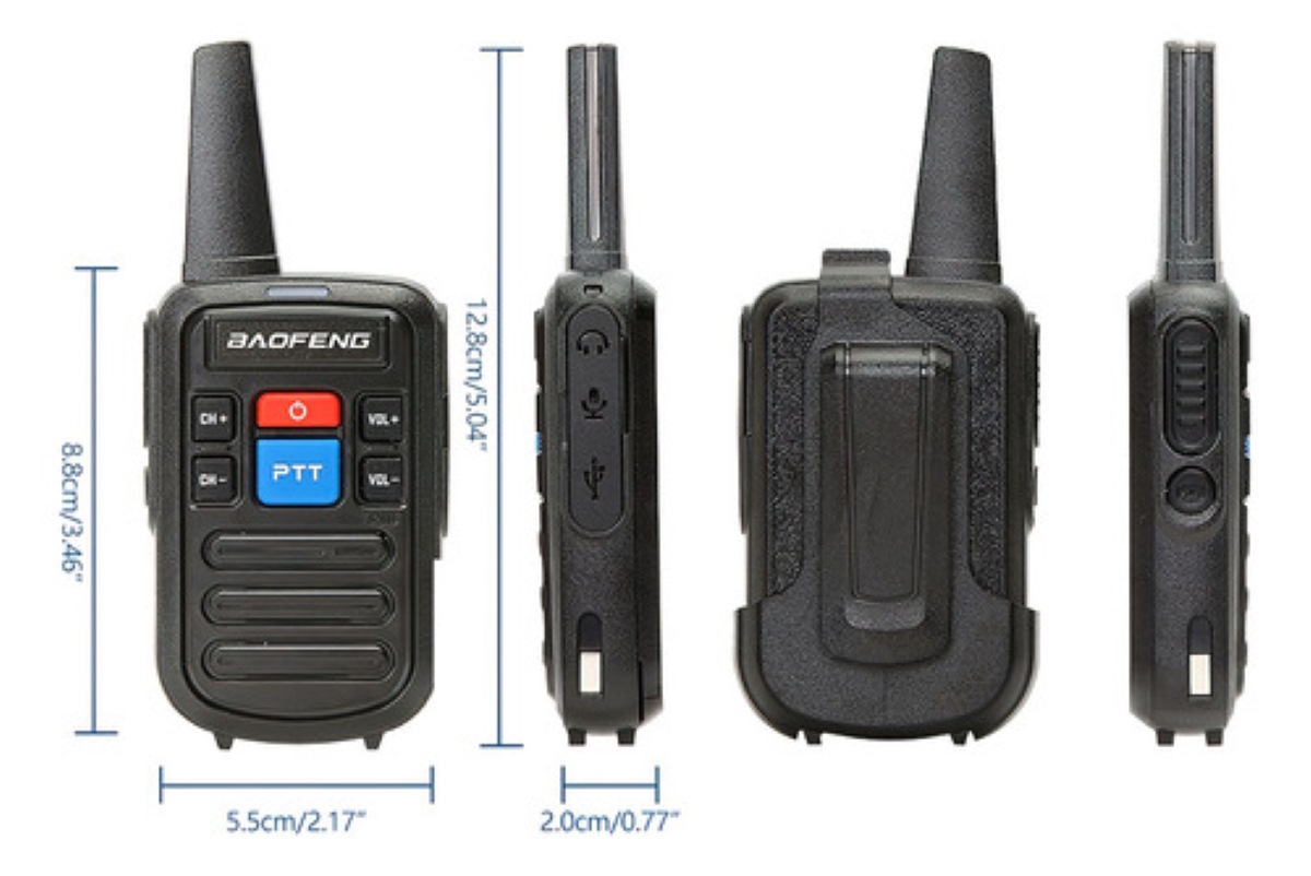 Intercomunicador Inalámbrico Recargable De 2 Piezas, Radio