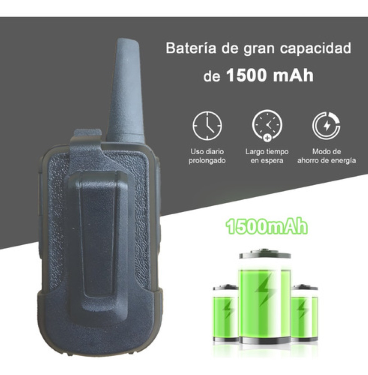 Intercomunicador Inalámbrico Recargable De 2 Piezas, Radio