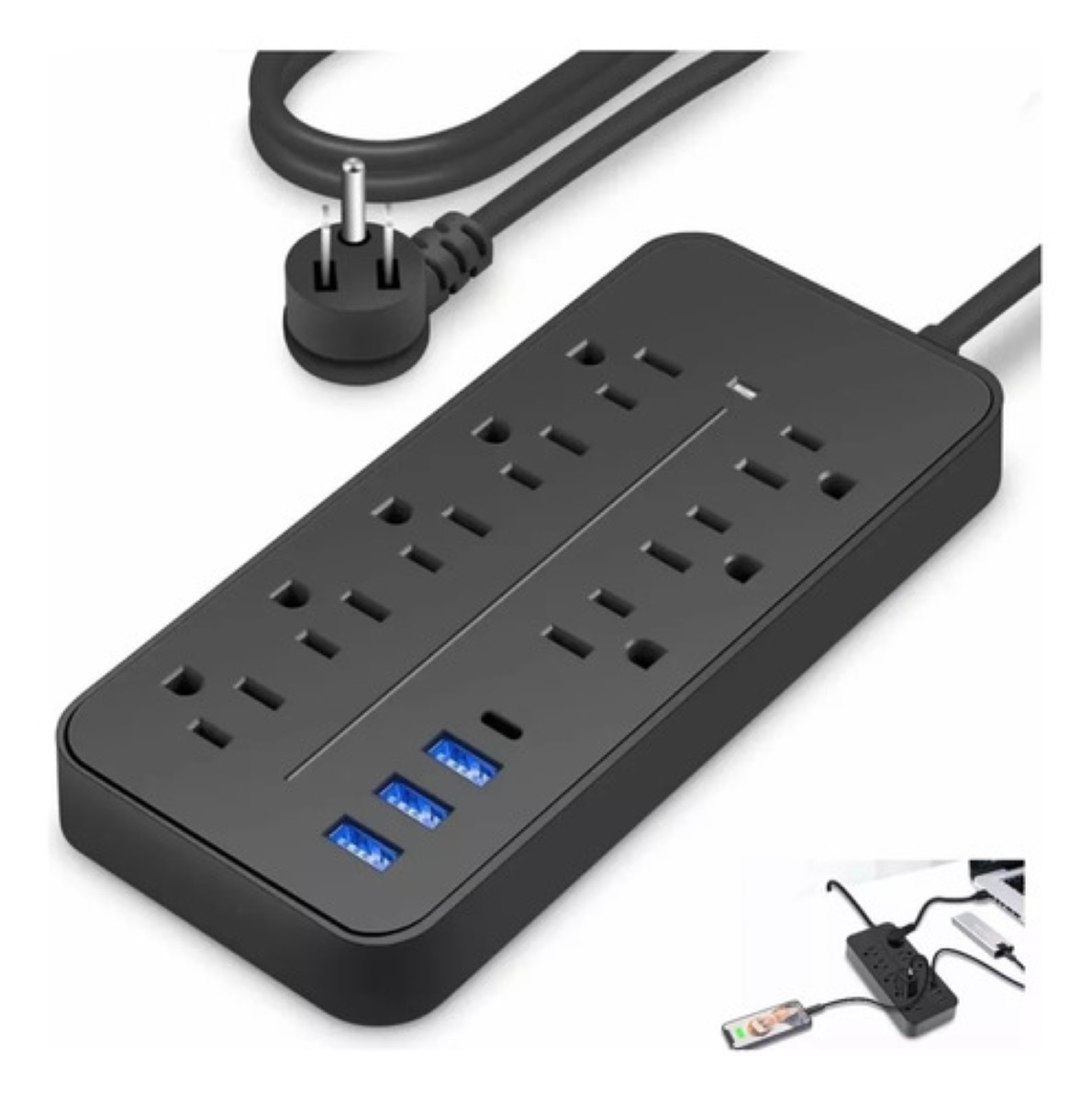 Regletas Y Multicontactos URBAN BALANCE HN8U5WC2 Tira Multicontacto HN8U5WC2 8 Tomas De Corriente Espaciadas. 2 USB A 2 USB C - Código: HN8U5WC2 | Compra en Guadalajara