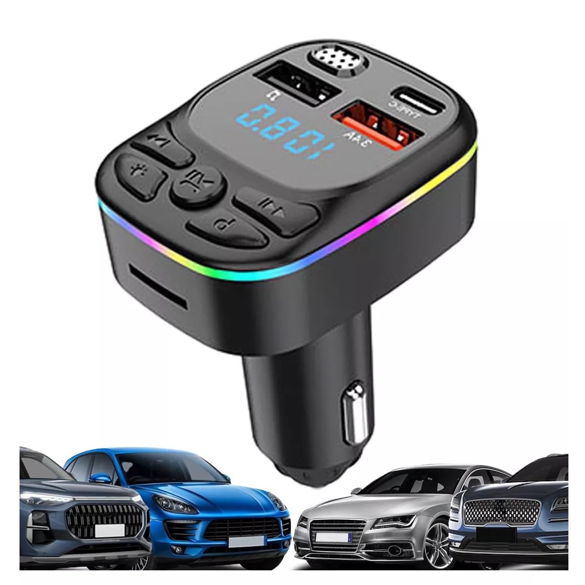Transmisor Receptor De Audio Estéreo Fm Mp3 P/auto Bluetooth.