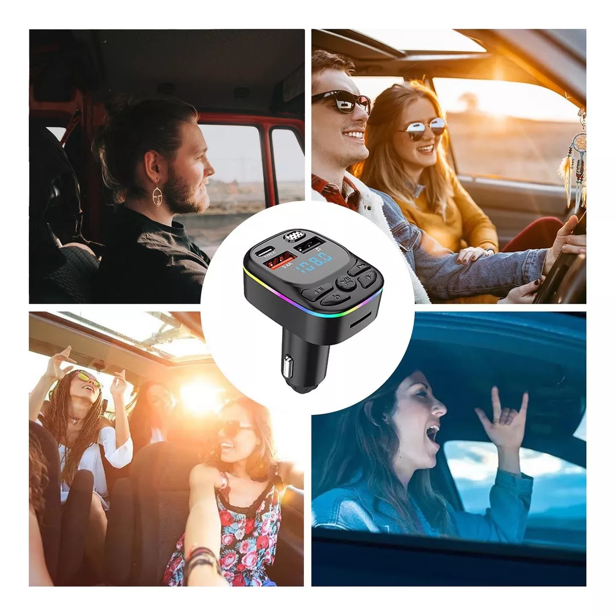 Transmisor Receptor De Audio Estéreo Fm Mp3 P/auto Bluetooth.