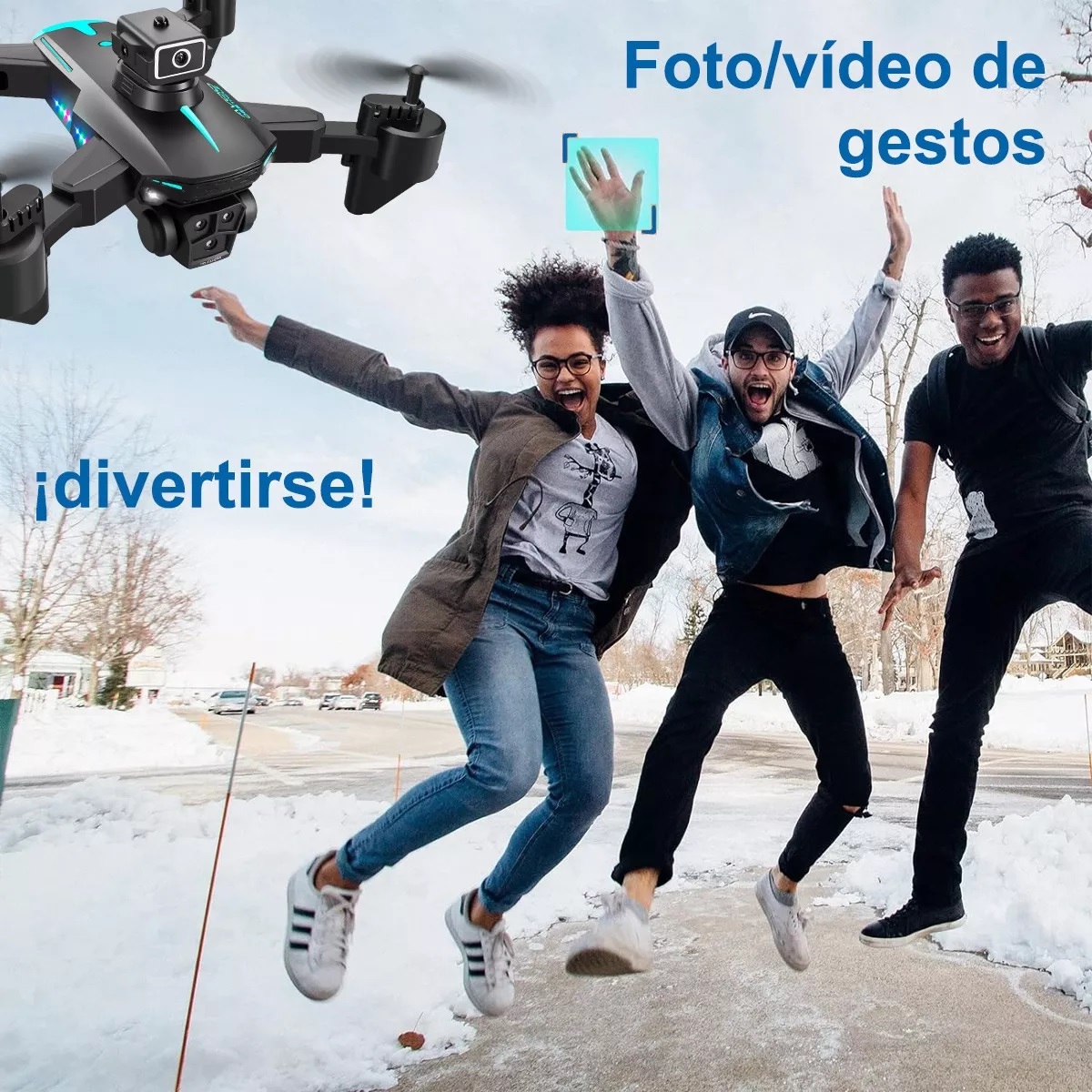 Mini Drone Con 3 Cámara Profesional Control 8k Hd 3 Baterías.