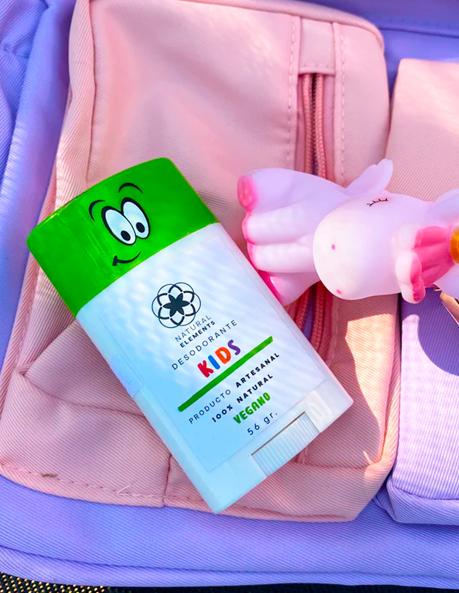 Desodorante para Niños Kids 100 Natural Elements en Barra 56 Gr.  3 Pack.