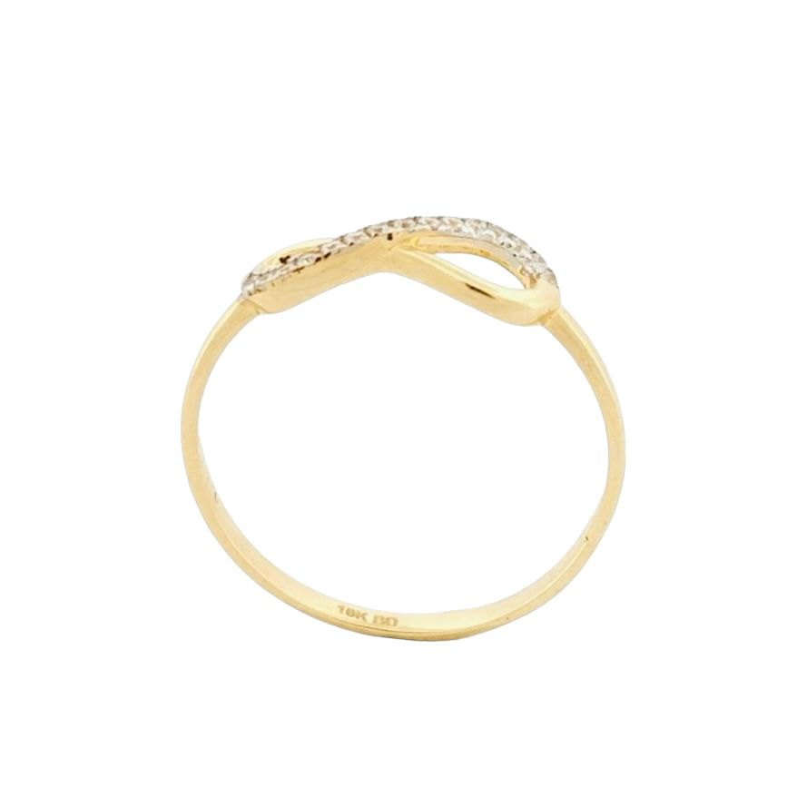 Anillo Infinito Degradado Oro 10 K + Obsequio.
