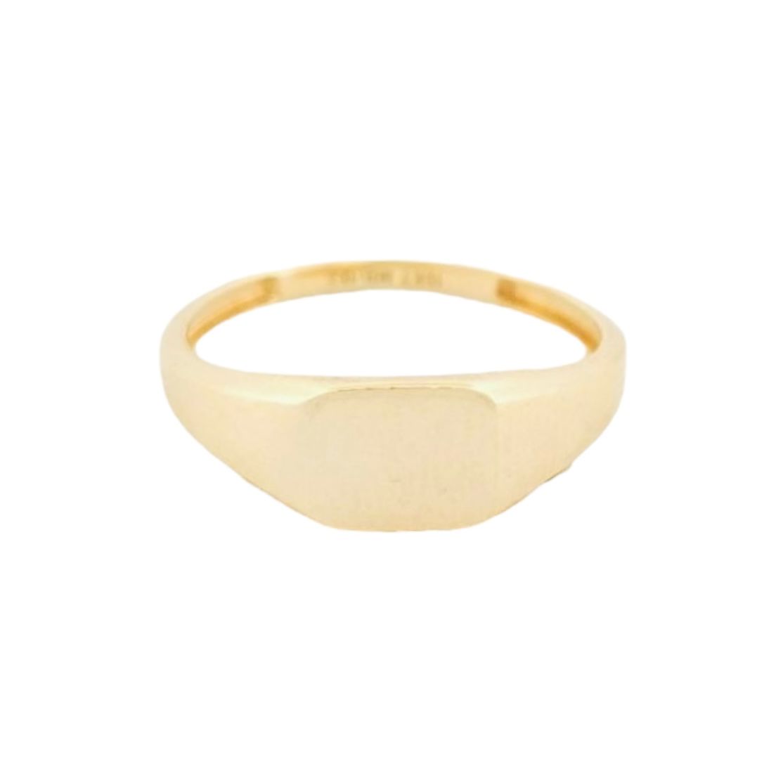 Anillo De Sello Delgado Oro 10 K + Obsequio.