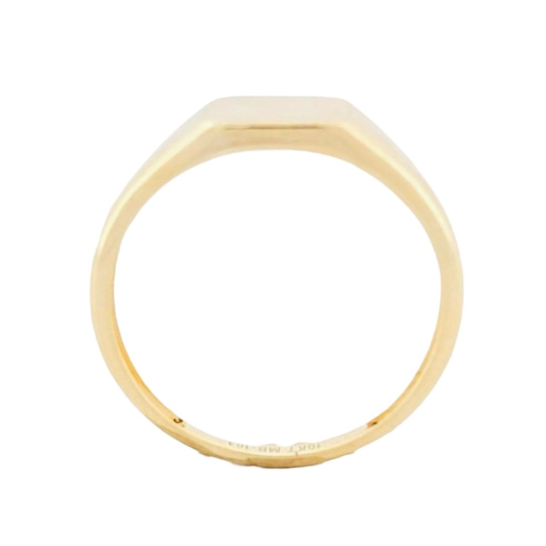 Anillo De Sello Delgado Oro 10 K + Obsequio.