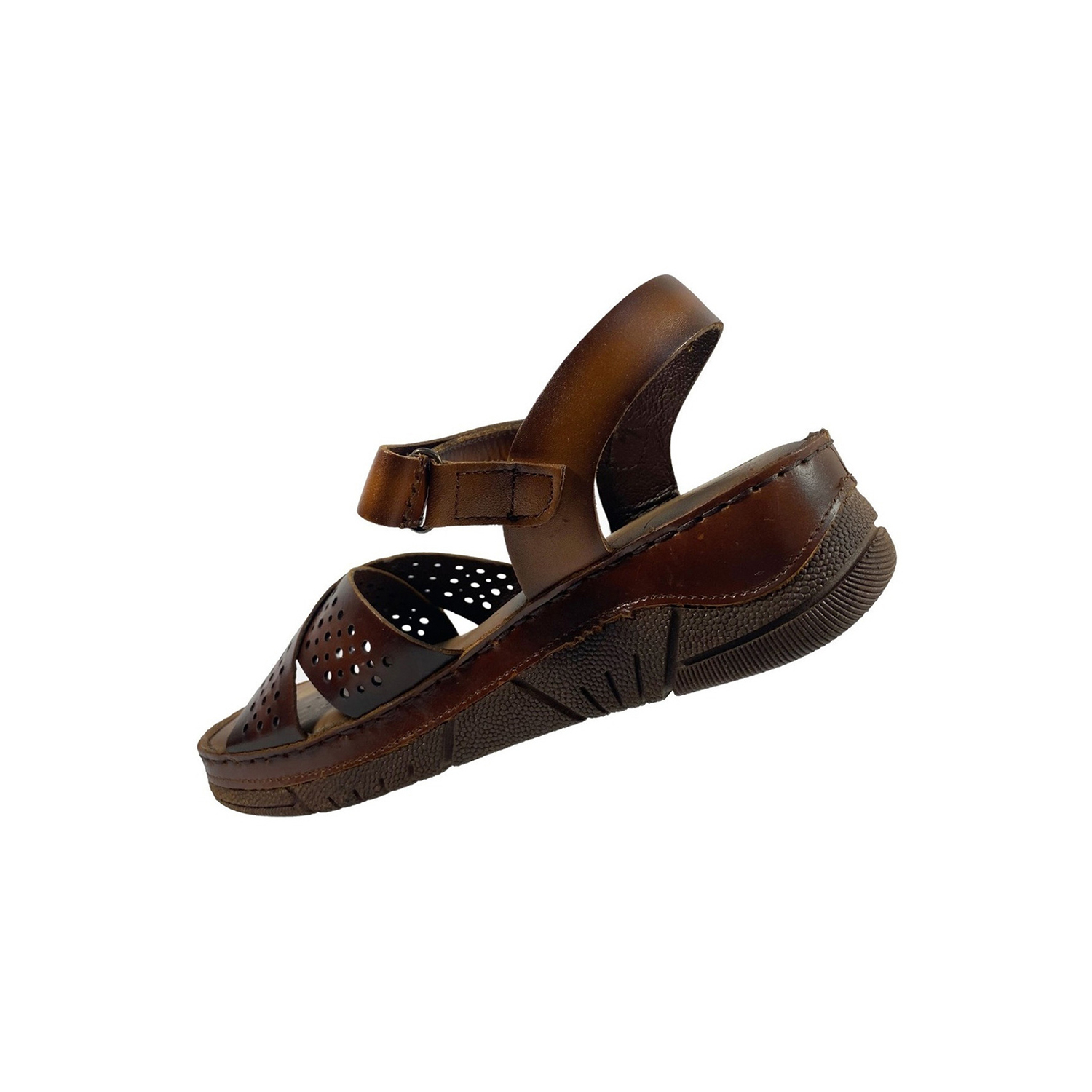 Sandalia Huarache Piel Para Dama Lobo Solo 1705 Naranja.