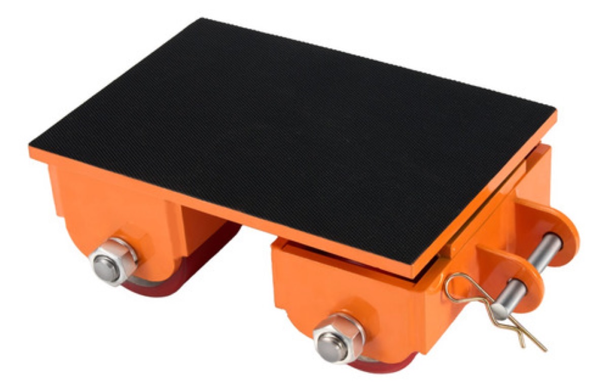 Patín De Carga Con Jaladera, Giro 180 Grados, 6 T naranja