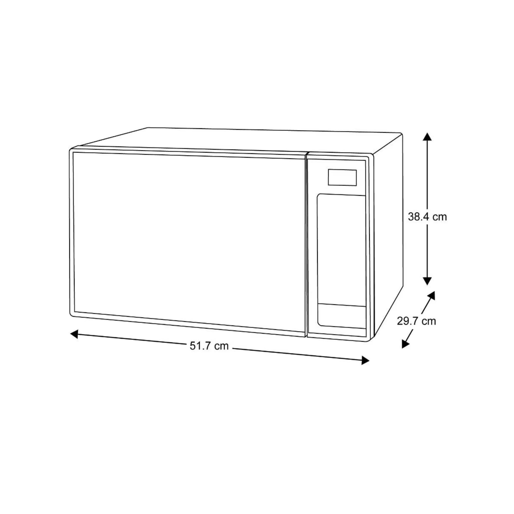 Horno de microondas 1.1 pies acabado espejo marca Samsung.