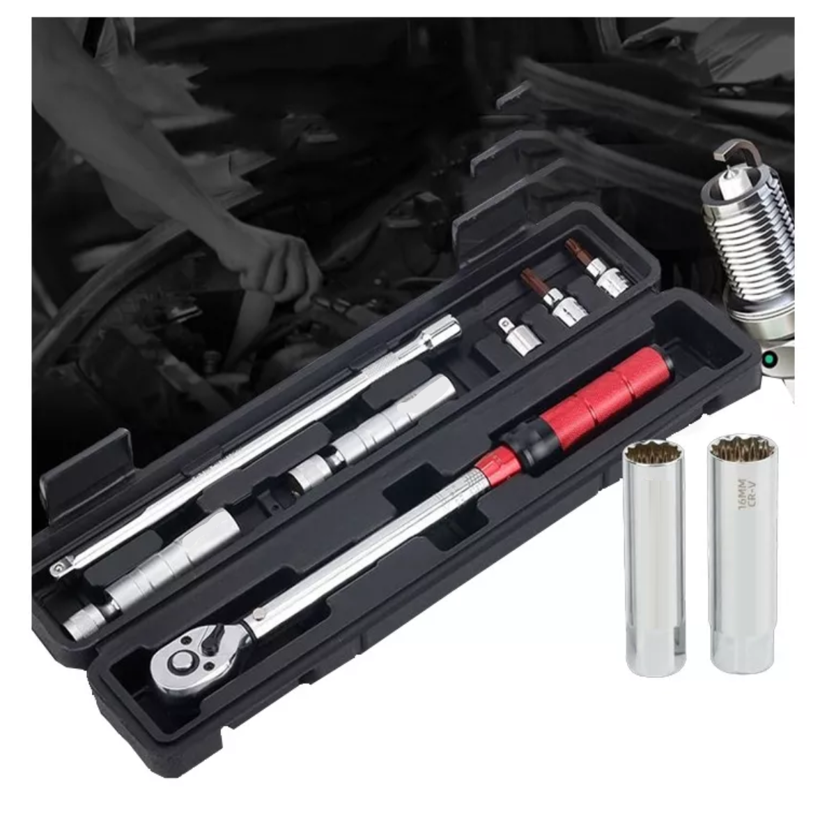 Llave Torquimetro Herramientas Para Bujías 3/8par 5 A 60n.m.