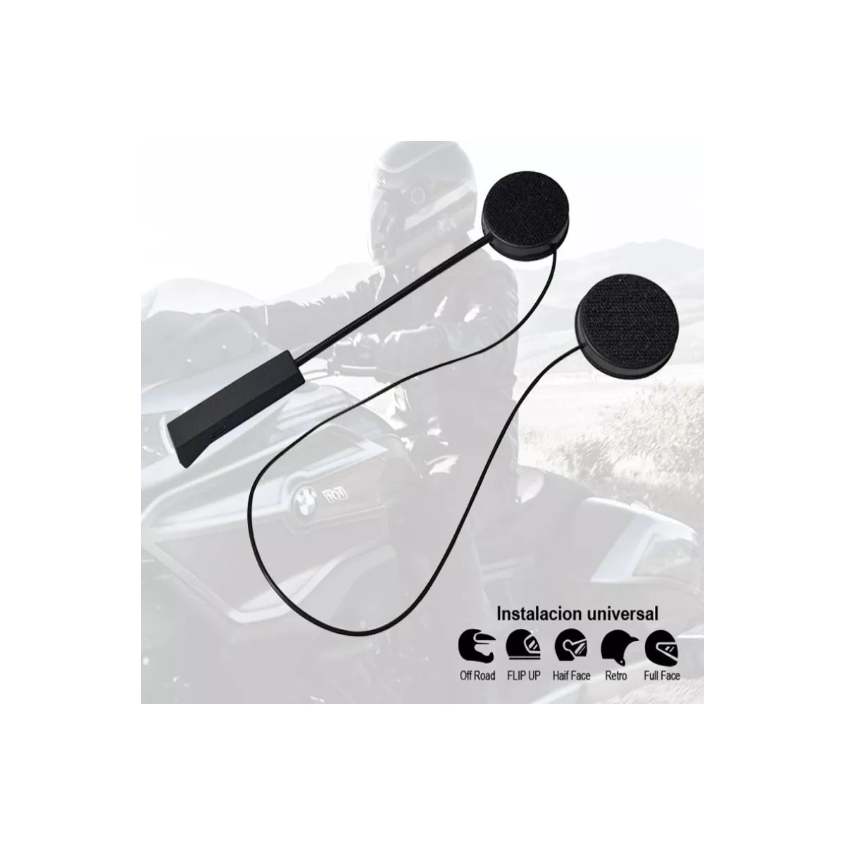 Auriculares Bluetooth Con Micrófono Casco De Motocicleta.