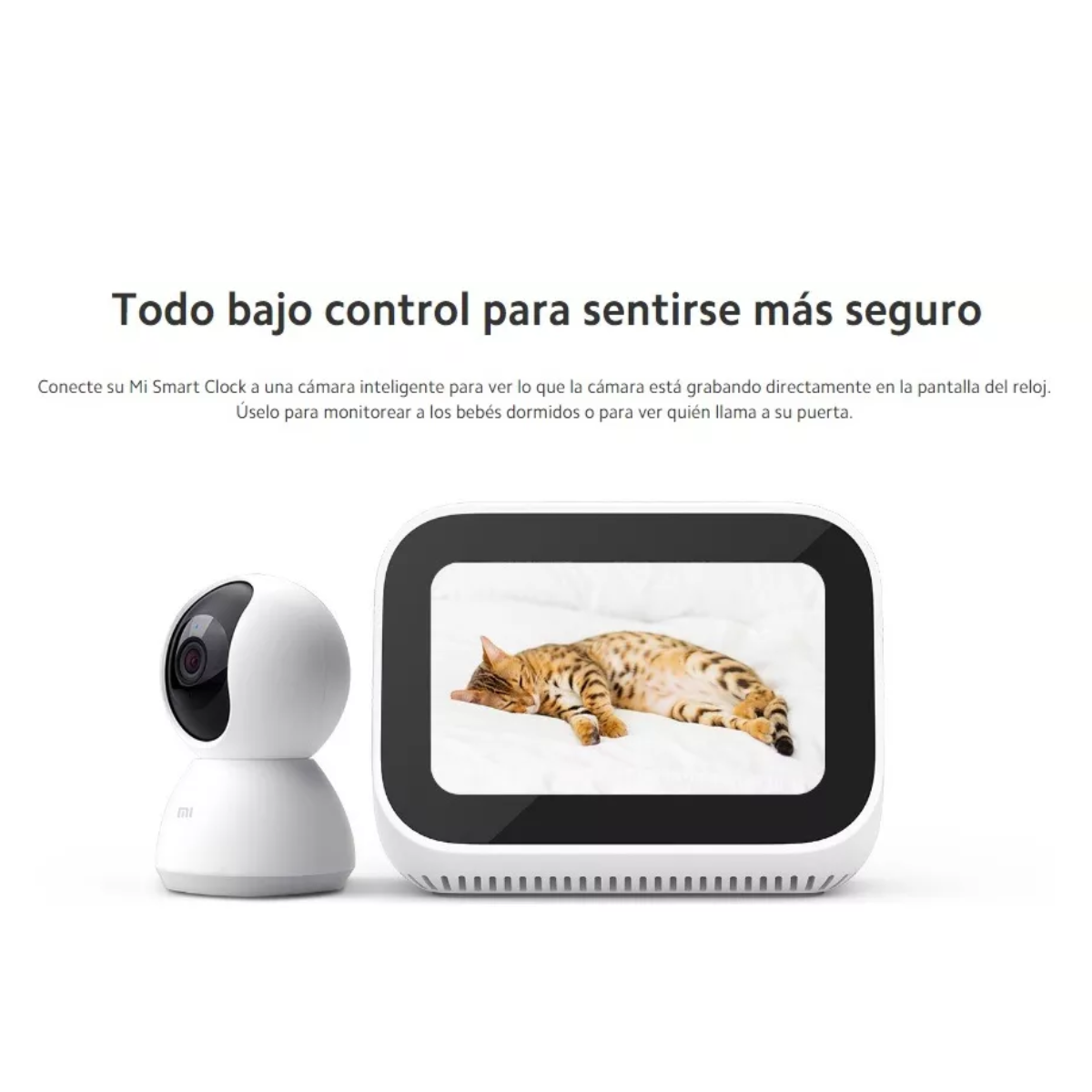 Reloj Despertador Con Google Assistant Color Blanco.
