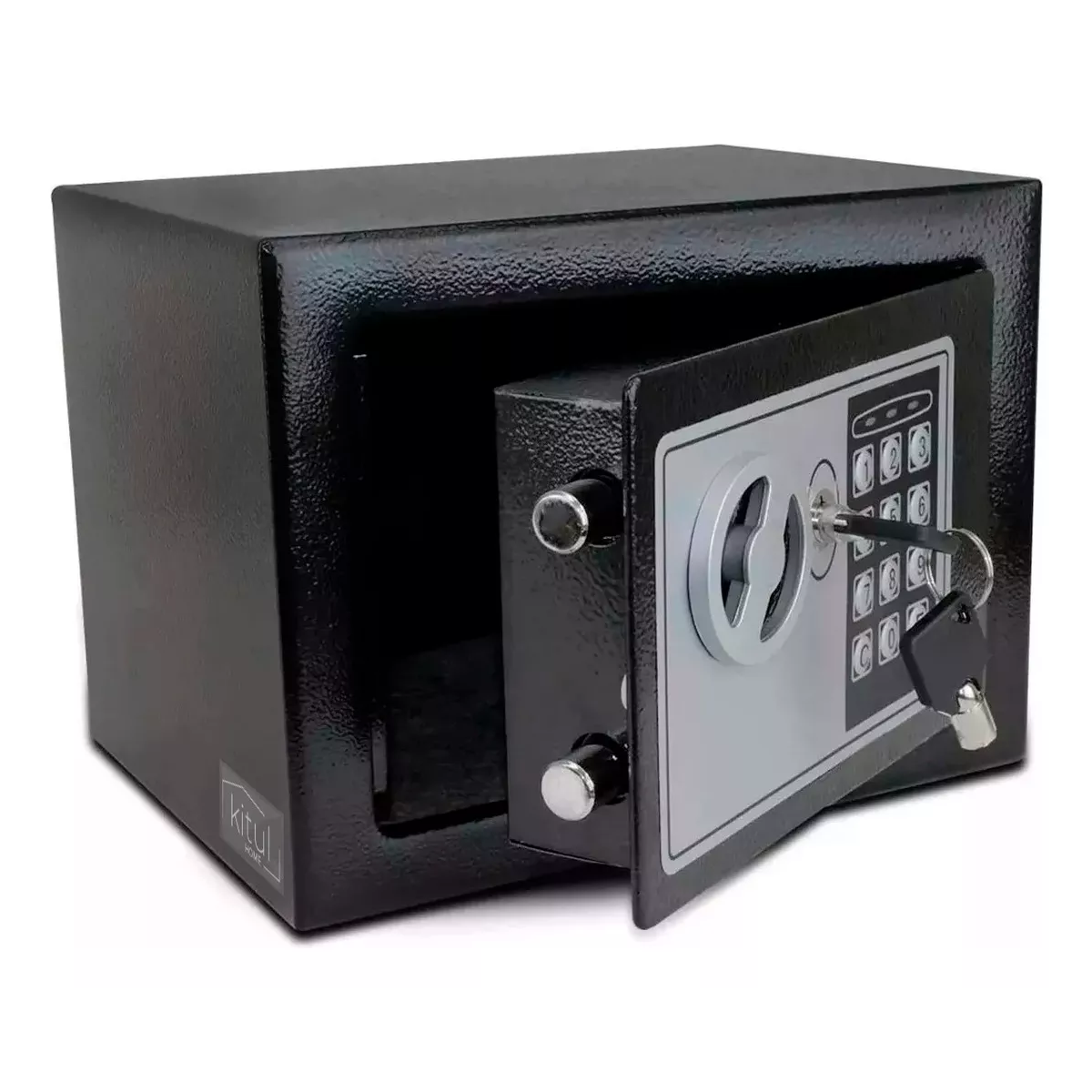 Caja Fuerte Electrónica De Seguridad Codigo Digital Y Llave Color Negro.