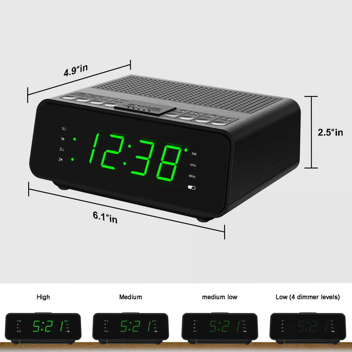 Radio Reloj Fm/am Despertador Digital Para El Dormitorio.