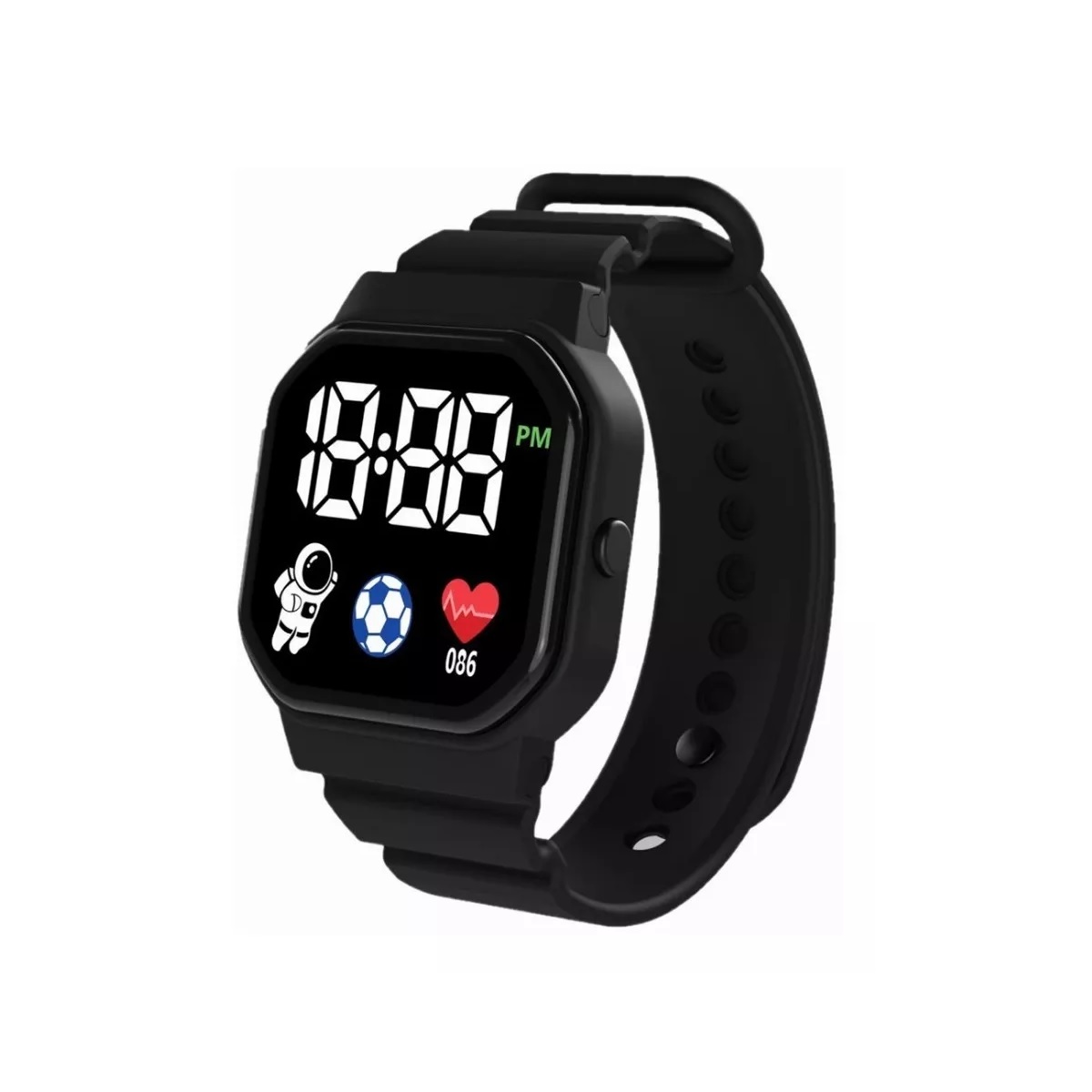 Reloj Deportivo Contra Agua Pantalla Digital Negro.