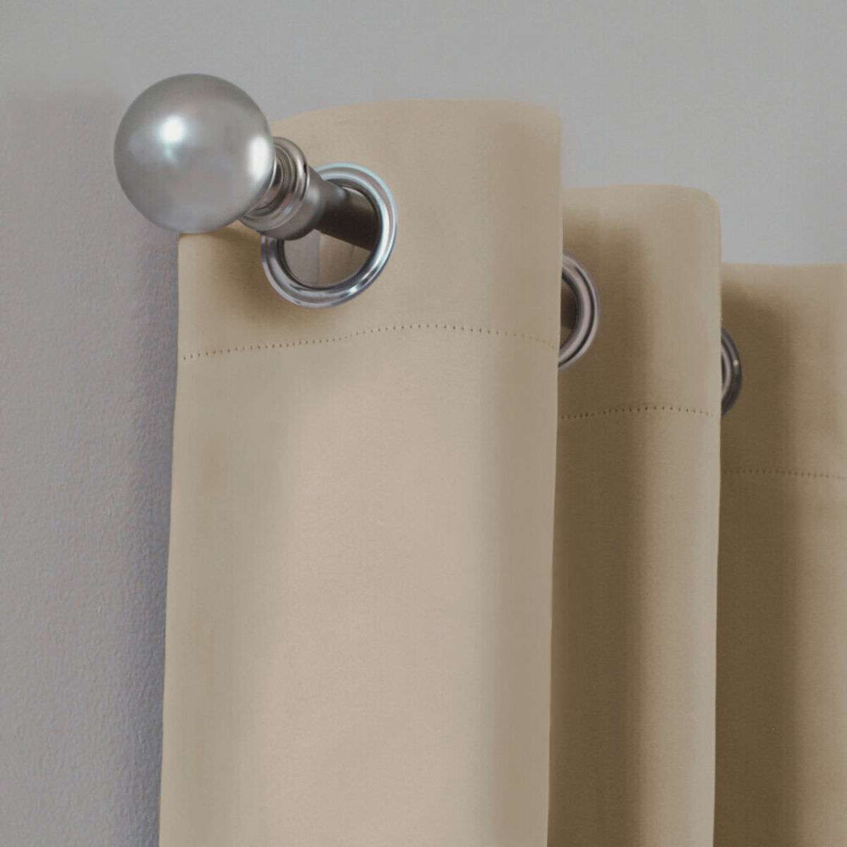 Cortina BlackOut Rebeca - 2 Paneles calidad Premium 95% Oscuridad- 300 cm x 230 cm de altura - Color Beige.