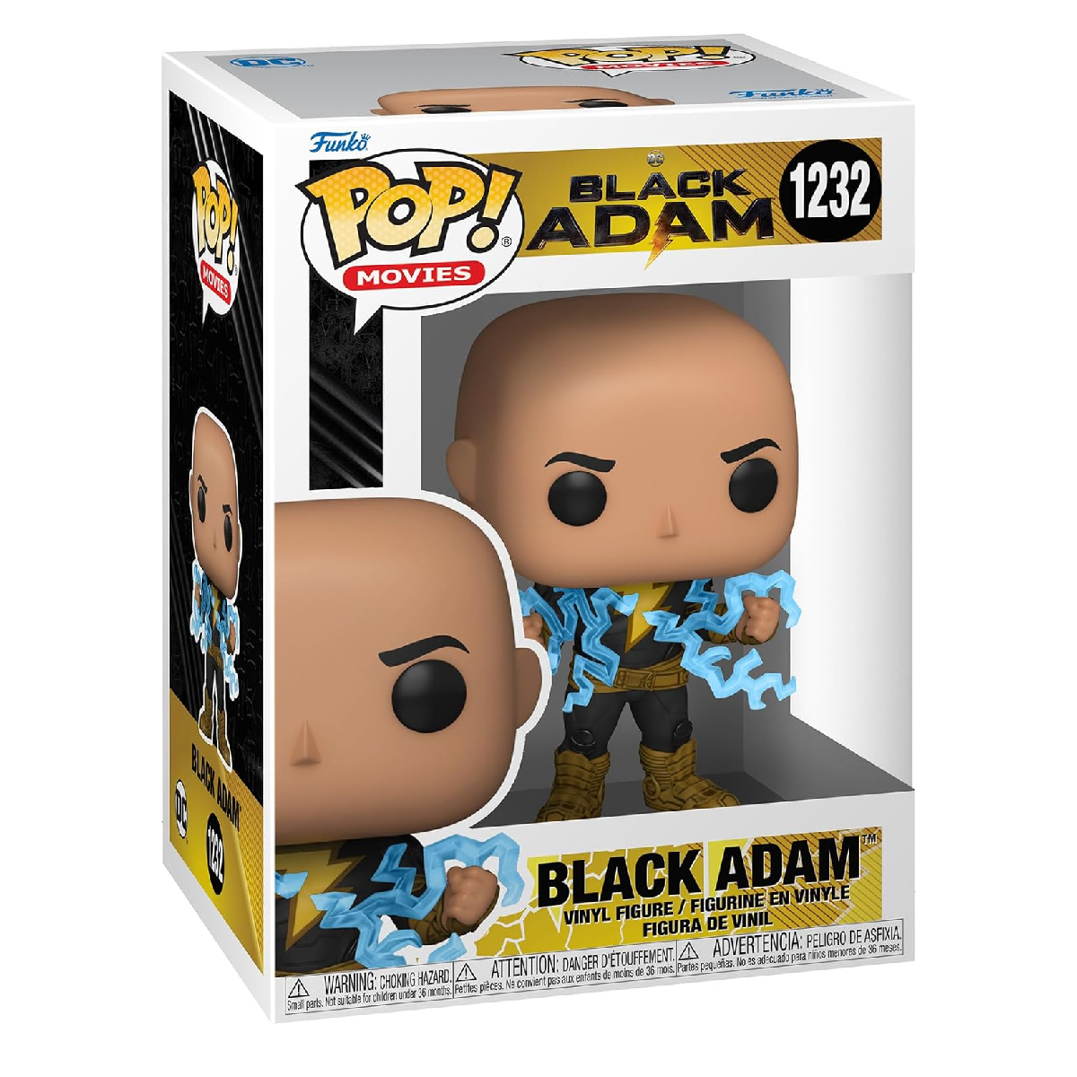 Funko Pop Movies Black Adam con Relámpago.