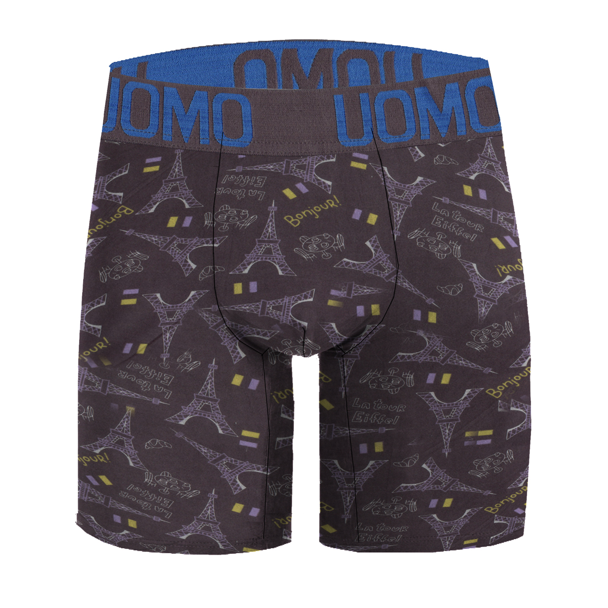 Paquete de 12 Boxers Largo con estampado Para Hombre Tela Suave.