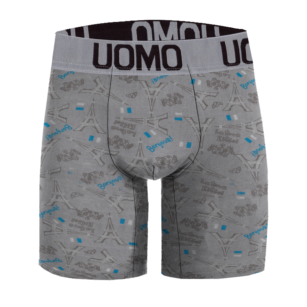 Paquete de 12 Boxers Largo con estampado Para Hombre Tela Suave.