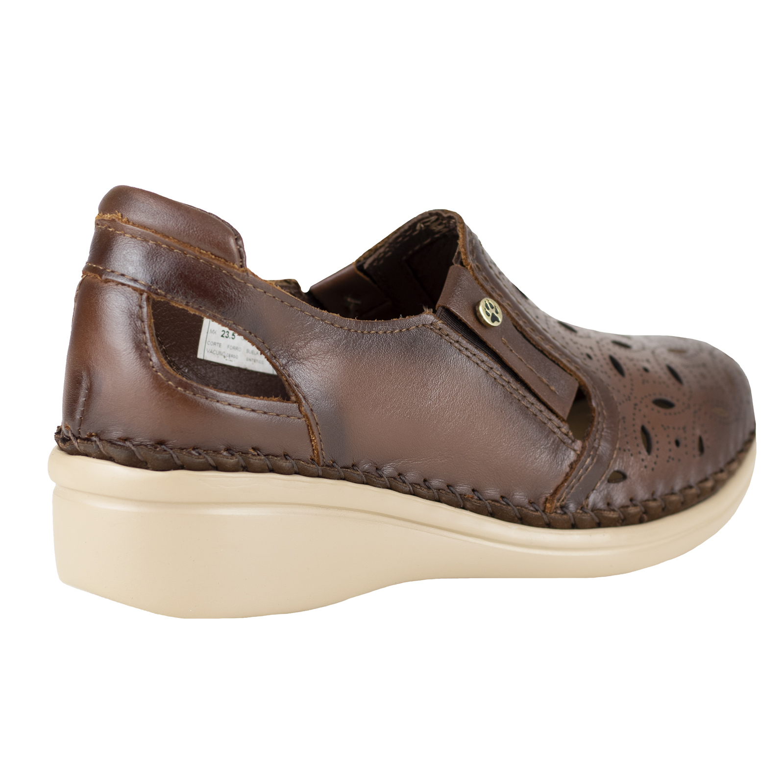 Zapato Alto Para Mujer Clasico Lobo Solo 4724 Caoba Confort.