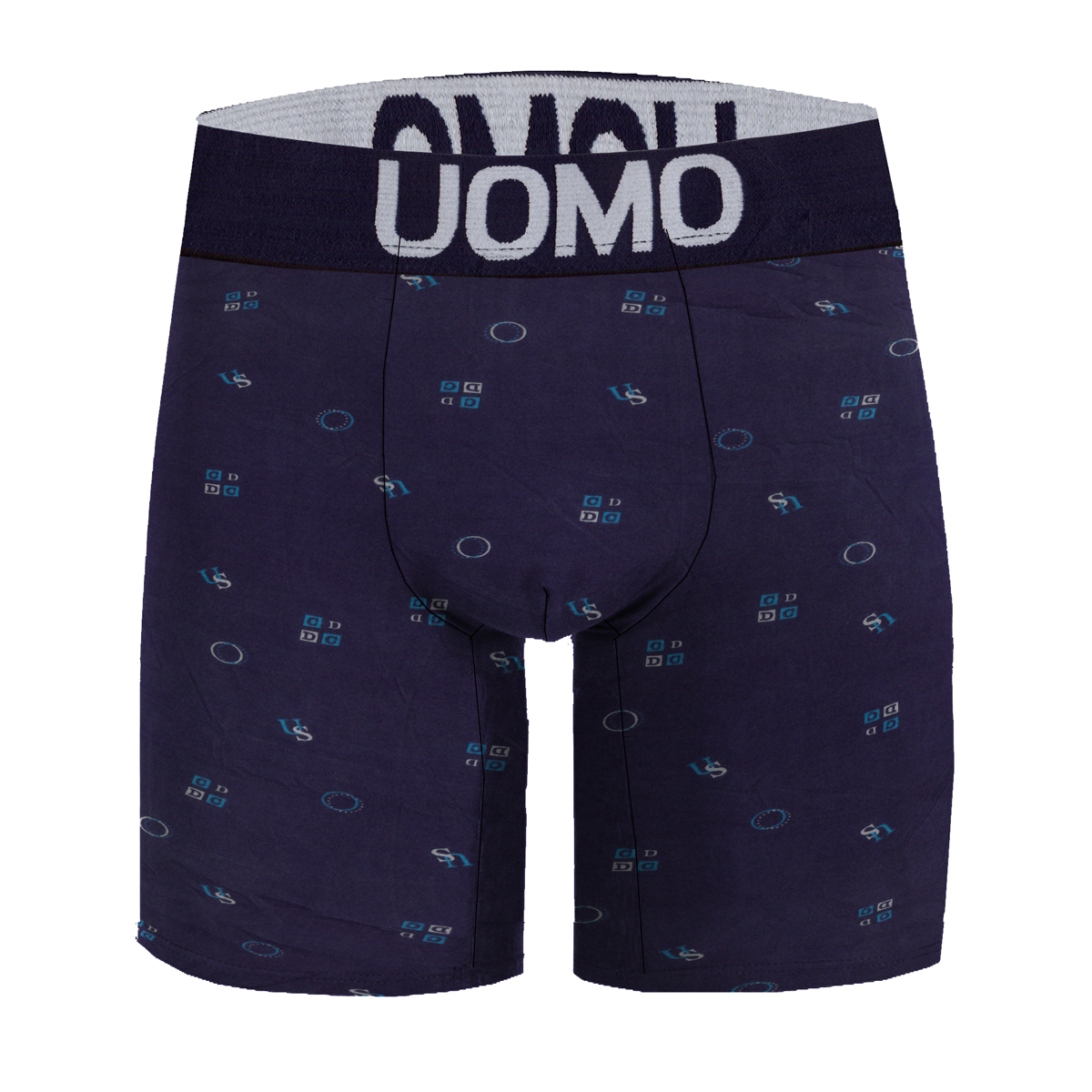 Paquete de 12 Boxers Largo con estampado Para Hombre Tela Suave.