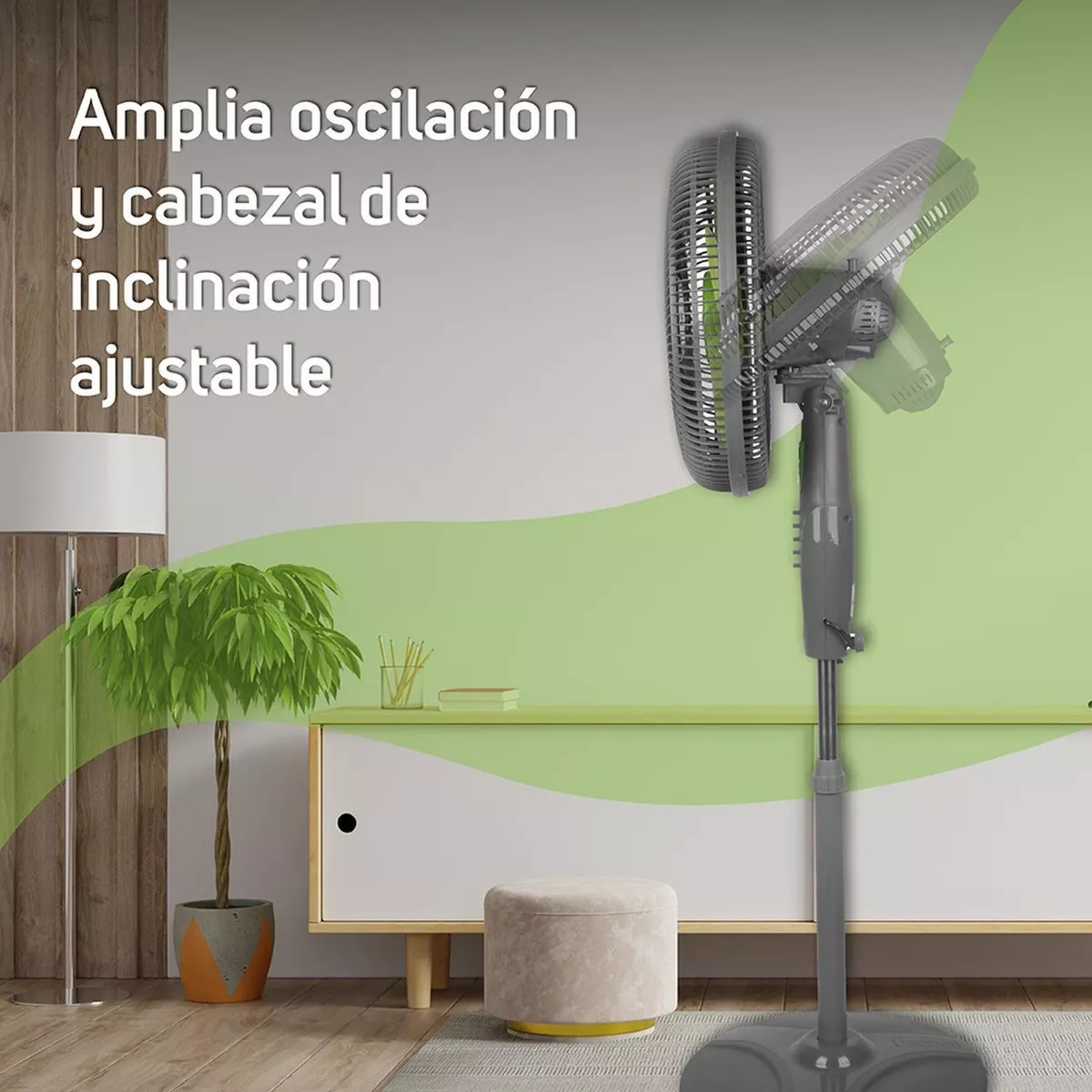Ventilador de pedestal TAURUS 18" anti-mosquitos 3vel 6aspas.