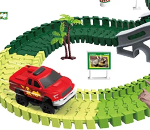 Pista De Carreras Dinosaurio Spray Track 105 Pza 245 Cm Niñ@.