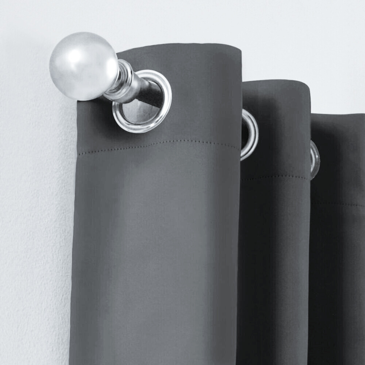 Cortina BlackOut Rebeca - 2 Paneles calidad Premium 95% Oscuridad- 300 x 230 cm de altura - Color Gris claro.