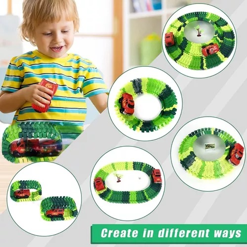 Pista De Carreras Dinosaurio Spray Track 105 Pza 245 Cm Niñ@.
