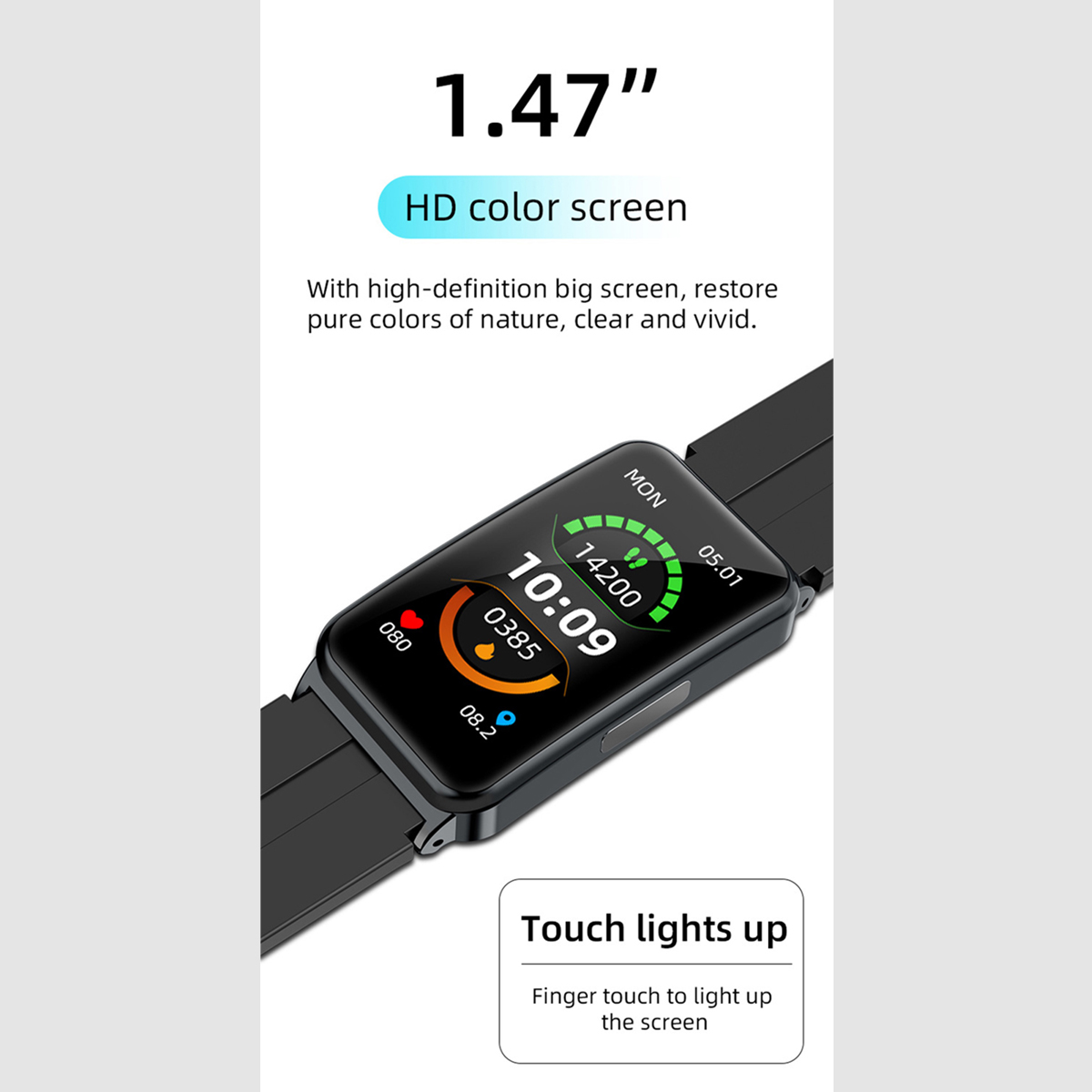 Reloj Inteligente Smartwatch Reloj Ep01 Fralugio Mide Glucosa Ecg Hr Bp Bpo2