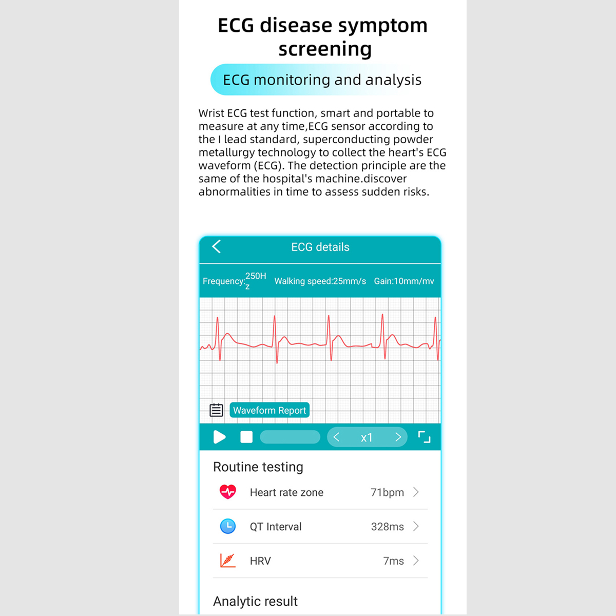 Reloj Inteligente Smartwatch Reloj Ep01 Fralugio Mide Glucosa Ecg Hr Bp Bpo2