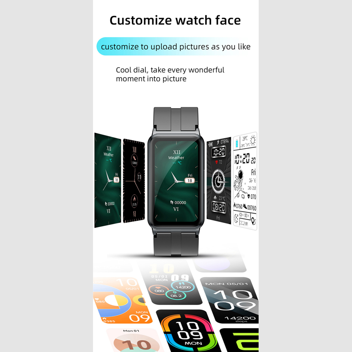Reloj Inteligente Smartwatch Reloj Ep01 Fralugio Mide Glucosa Ecg Hr Bp Bpo2