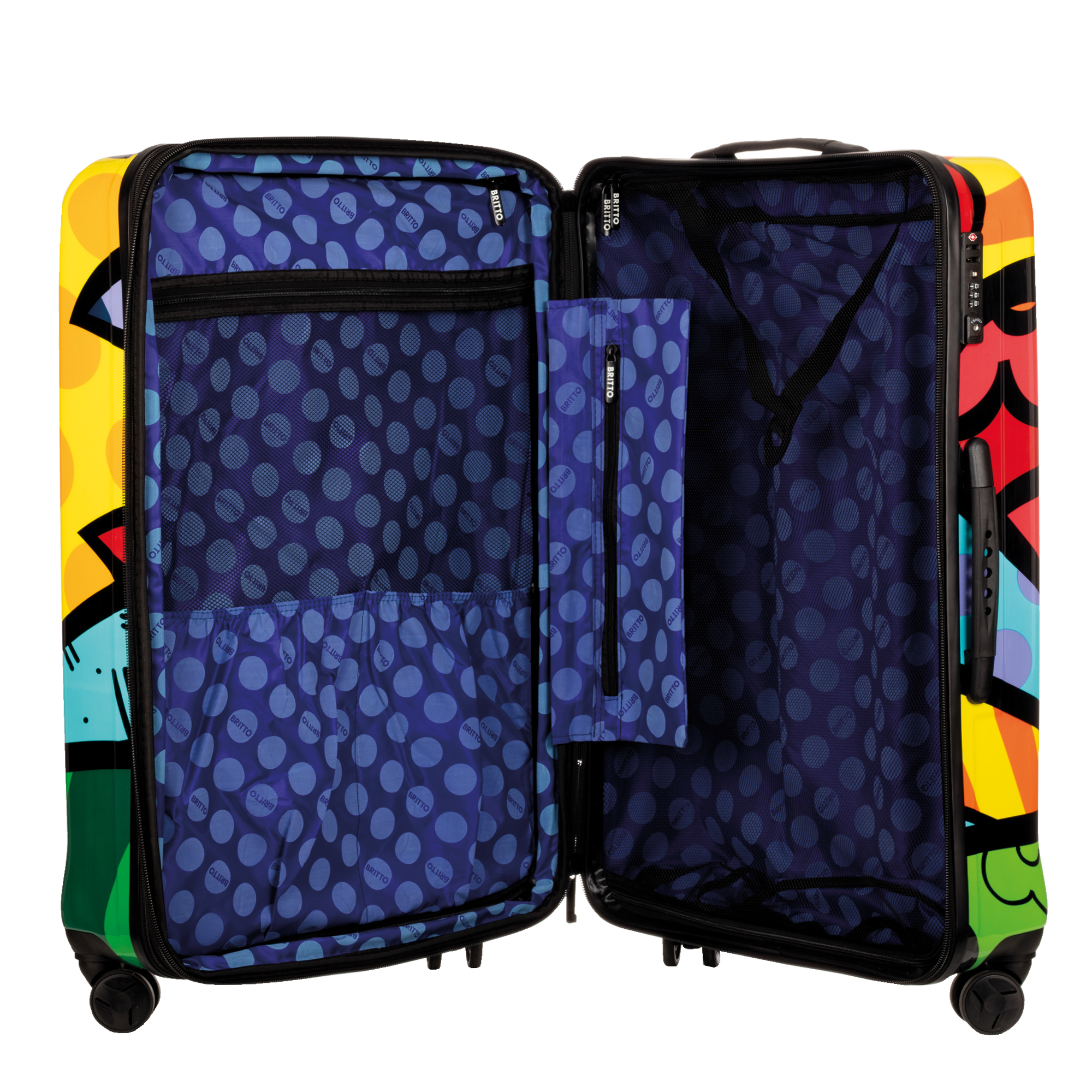 Maleta Rígida Romero Britto Heart Multicolor 28".