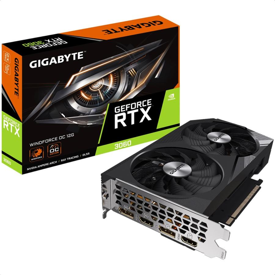 Tarjeta De Video Nvidia GIGABYTE RTX 3060 WINDFORCE OC 12G GeForce 12GB GDDR6 GV-N3060WF2OC-12GD
