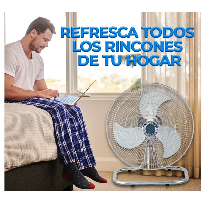 Ventilador 10" de Alta Potencia Para Piso/Mesa o Empotrable en Pared