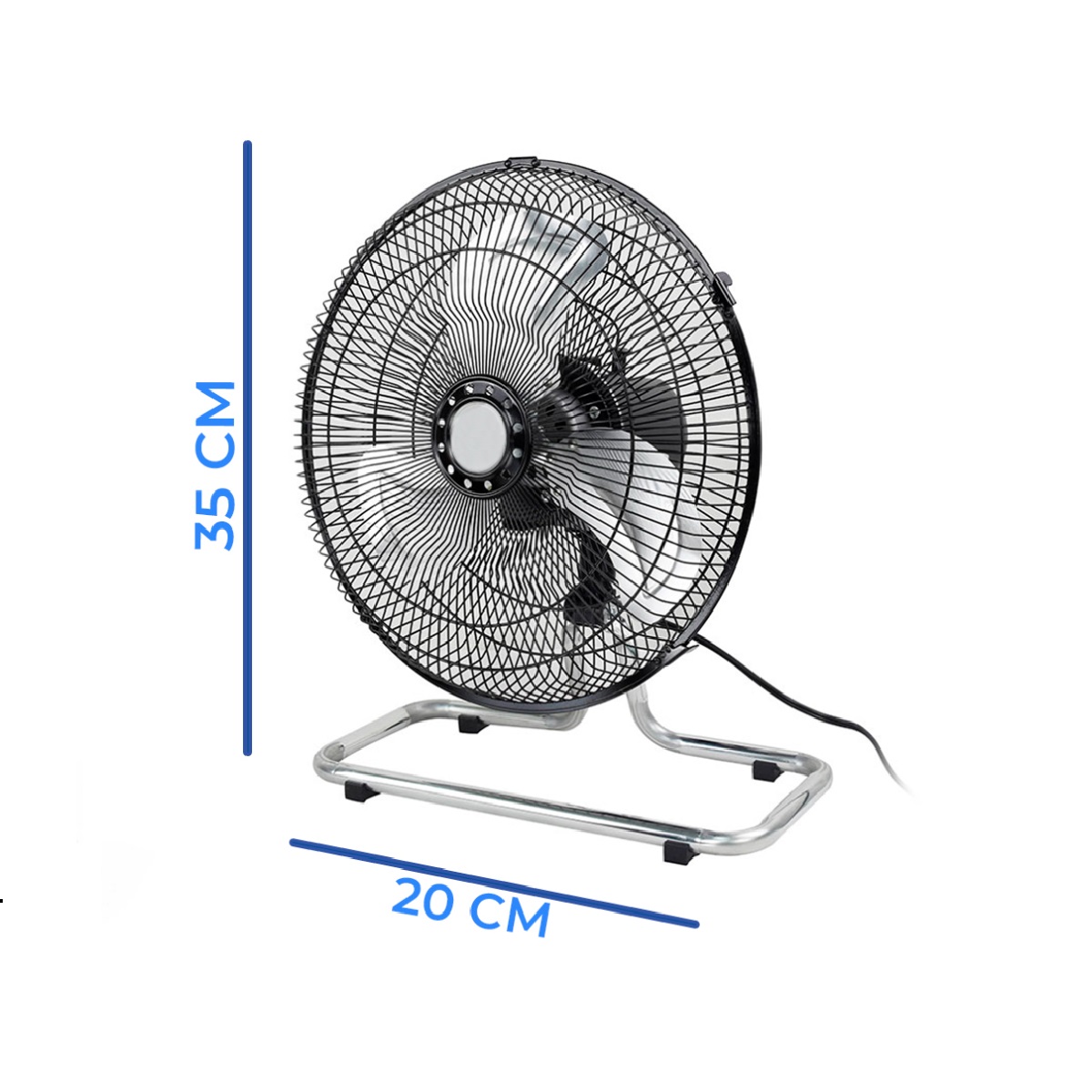 Ventilador 10" de Alta Potencia Para Piso/Mesa o Empotrable en Pared