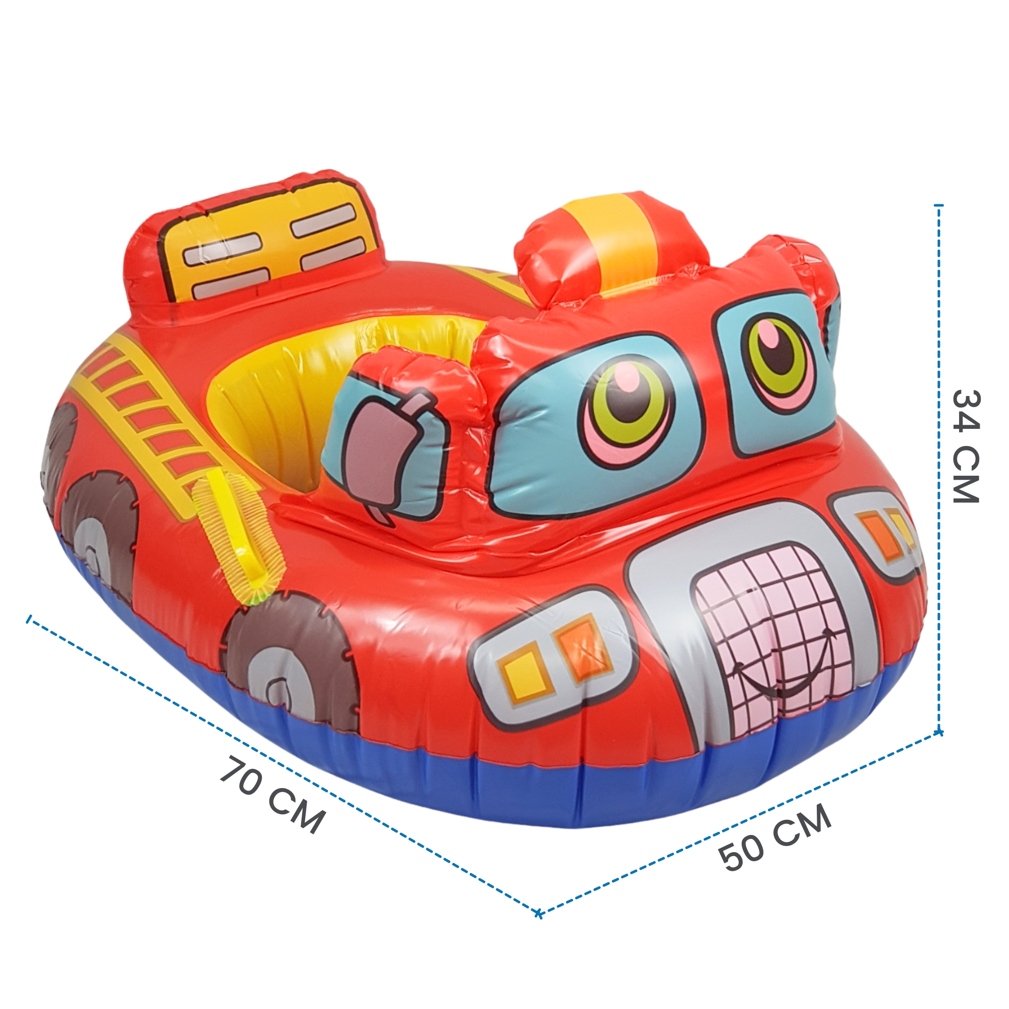 Inflable para Niños Flotador de Alberca Diseño Cochecitos - Rojo.