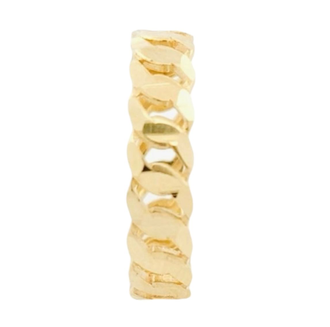 Anillo Eslabones Oro Macizo 6 Mm 14 K + Obsequio.