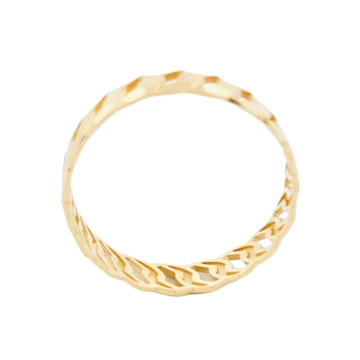 Anillo Eslabones Oro Macizo 6 Mm 14 K + Obsequio.