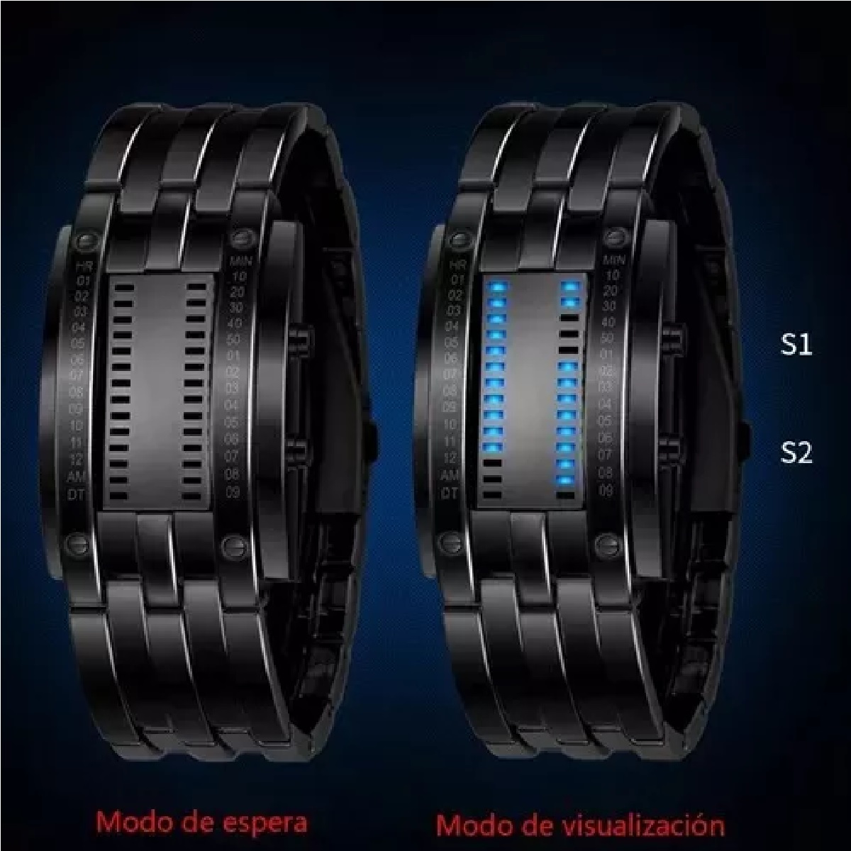 Reloj Led Binario Moda Electrónico .