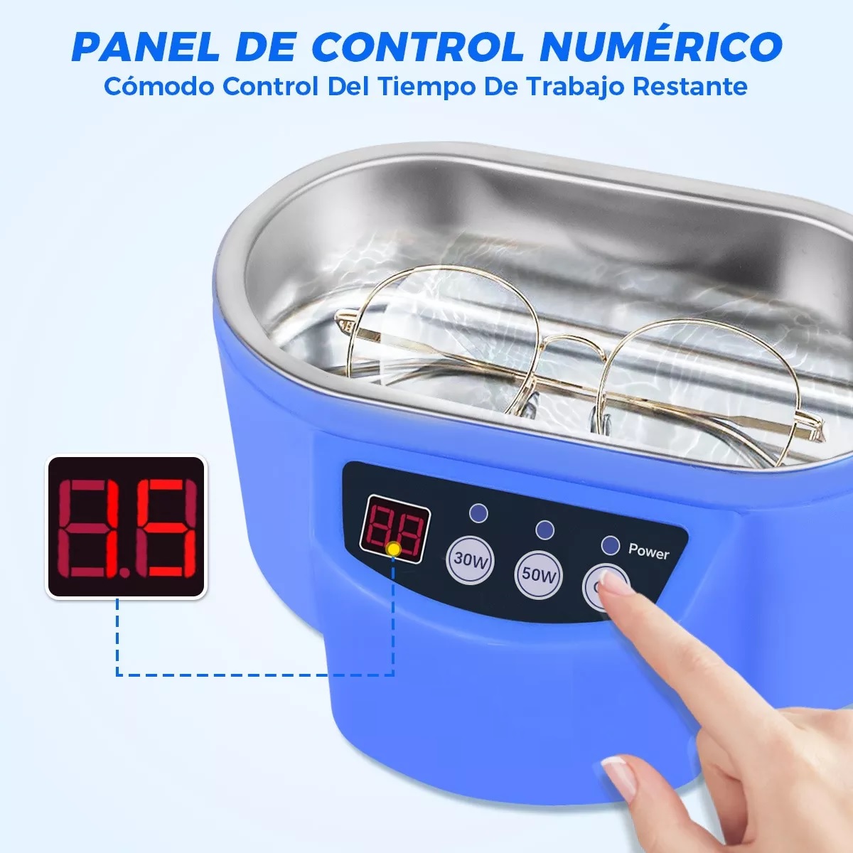 Limpiadora Ultrasónica Automática Digital Para Joyas Lentes.