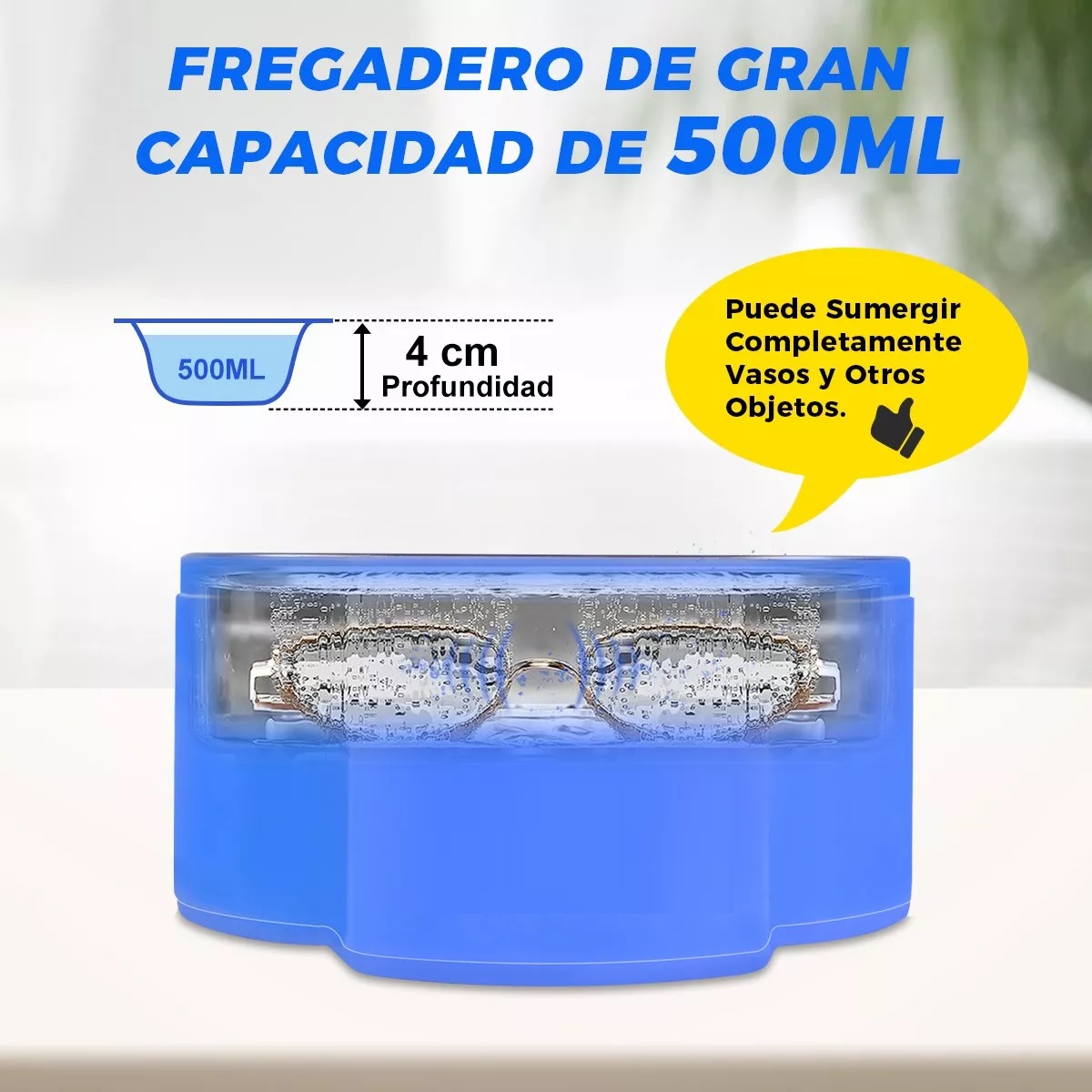 Limpiadora Ultrasónica Automática Digital Para Joyas Lentes.