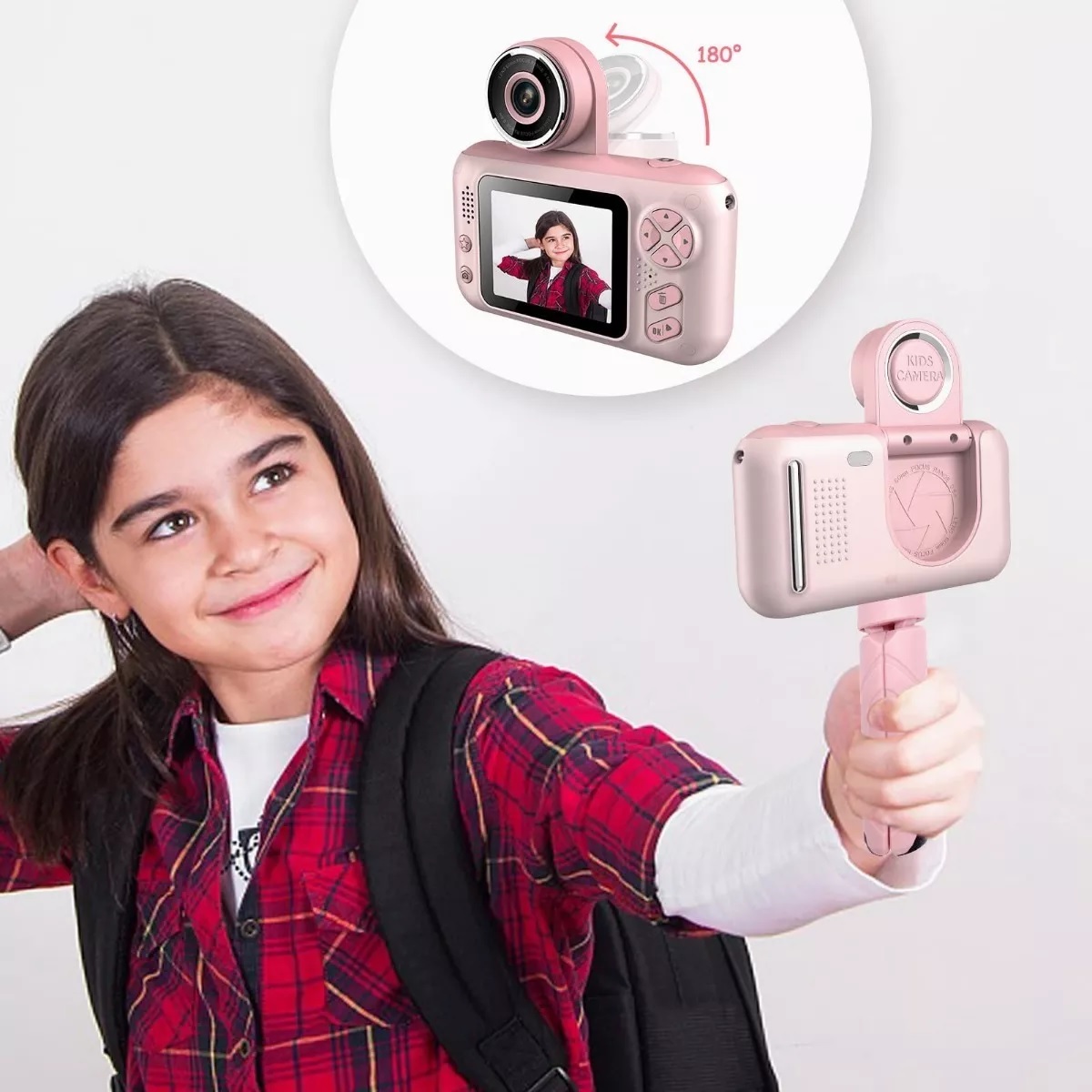 Camara Fotografica Digital Infantil Mini Niños Videos Fotos Rosa.