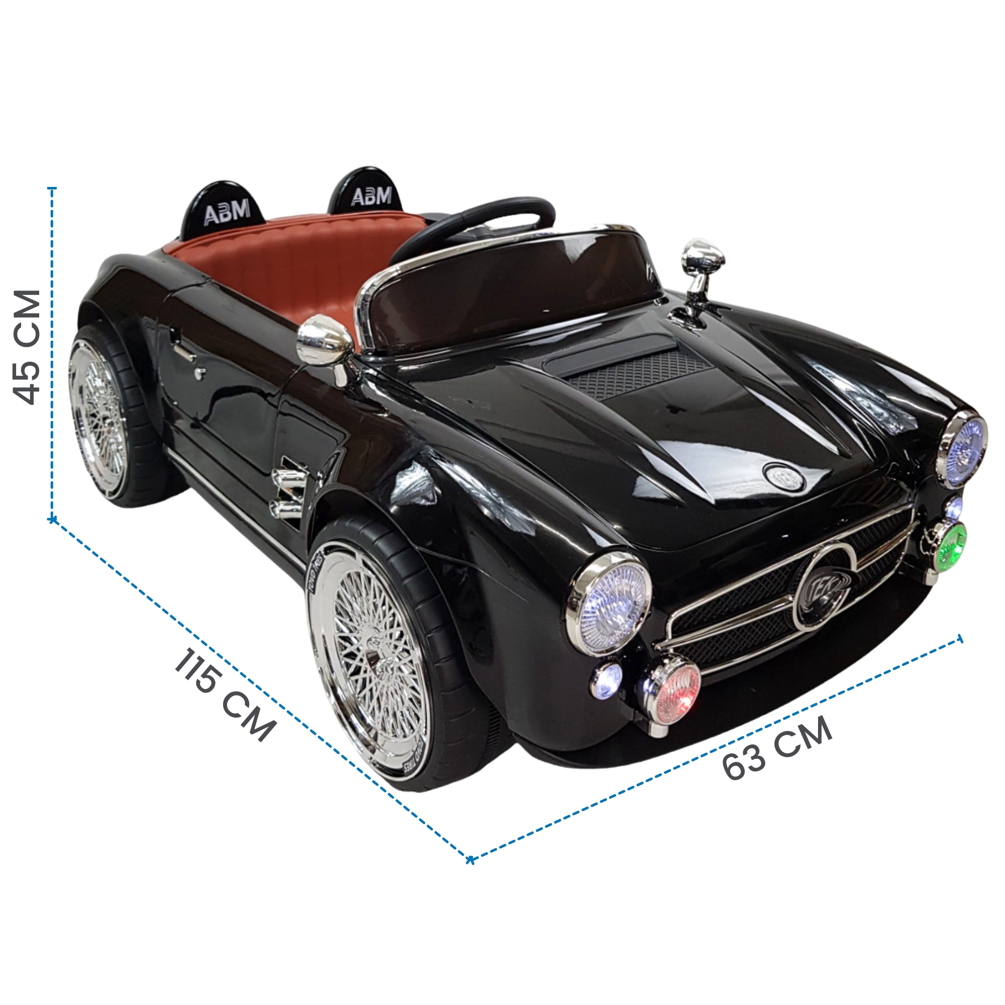 Montable para Niños con Control Remoto,Sonido,luz,12V,Usb - Negro.