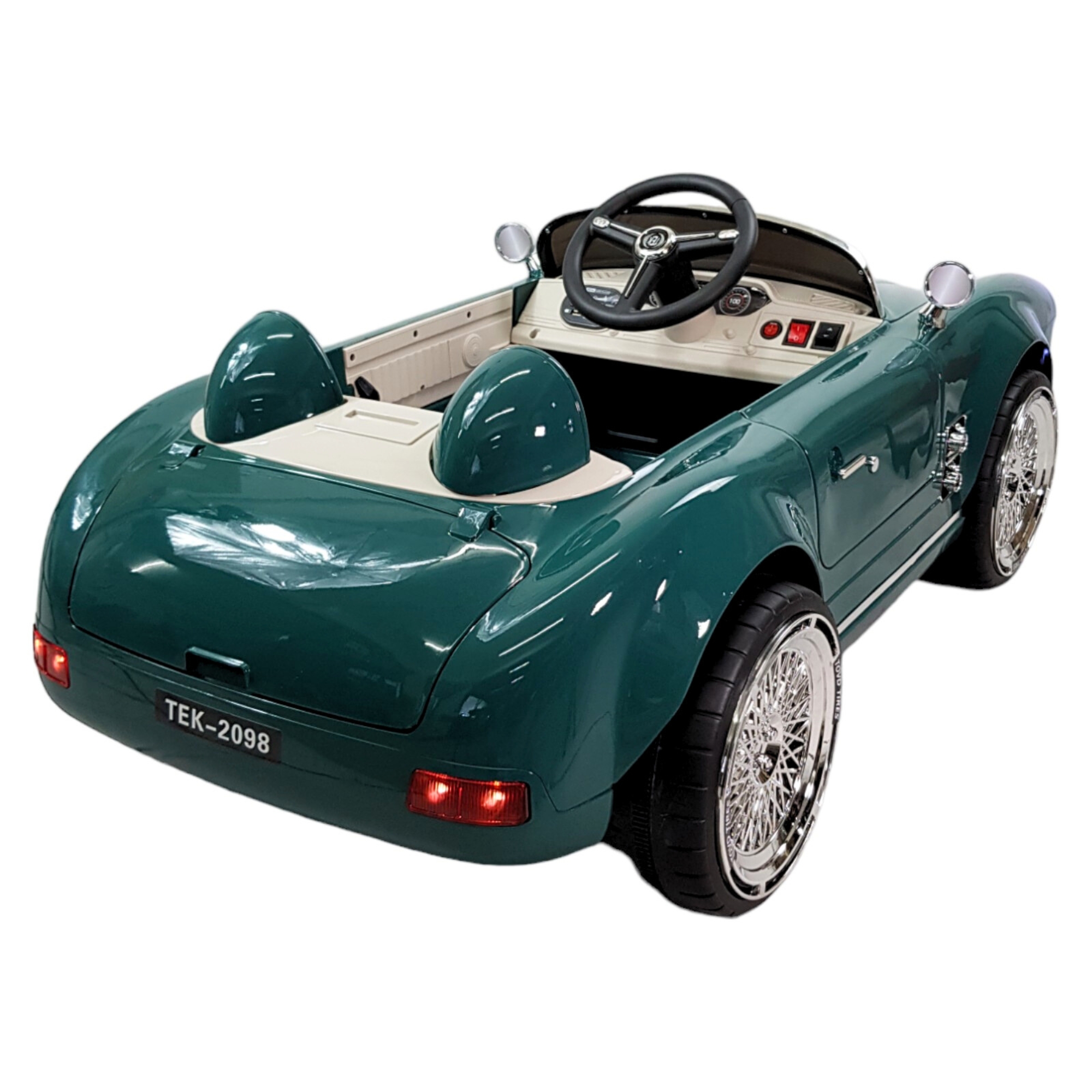 Montable para Niños con Control Remoto,Sonido,luz,12V,Usb - Verde.