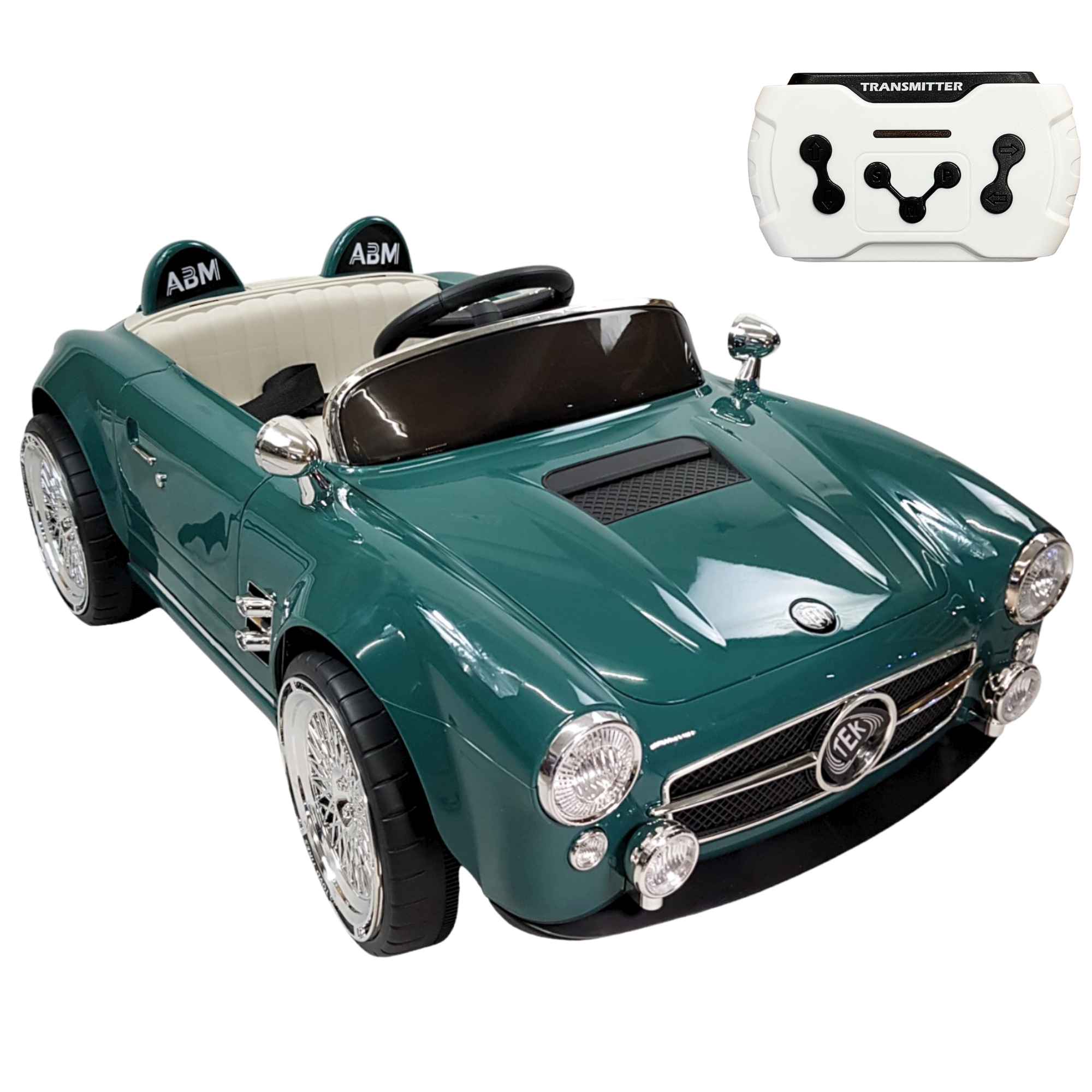 Montable para Niños con Control Remoto,Sonido,luz,12V,Usb - Verde.