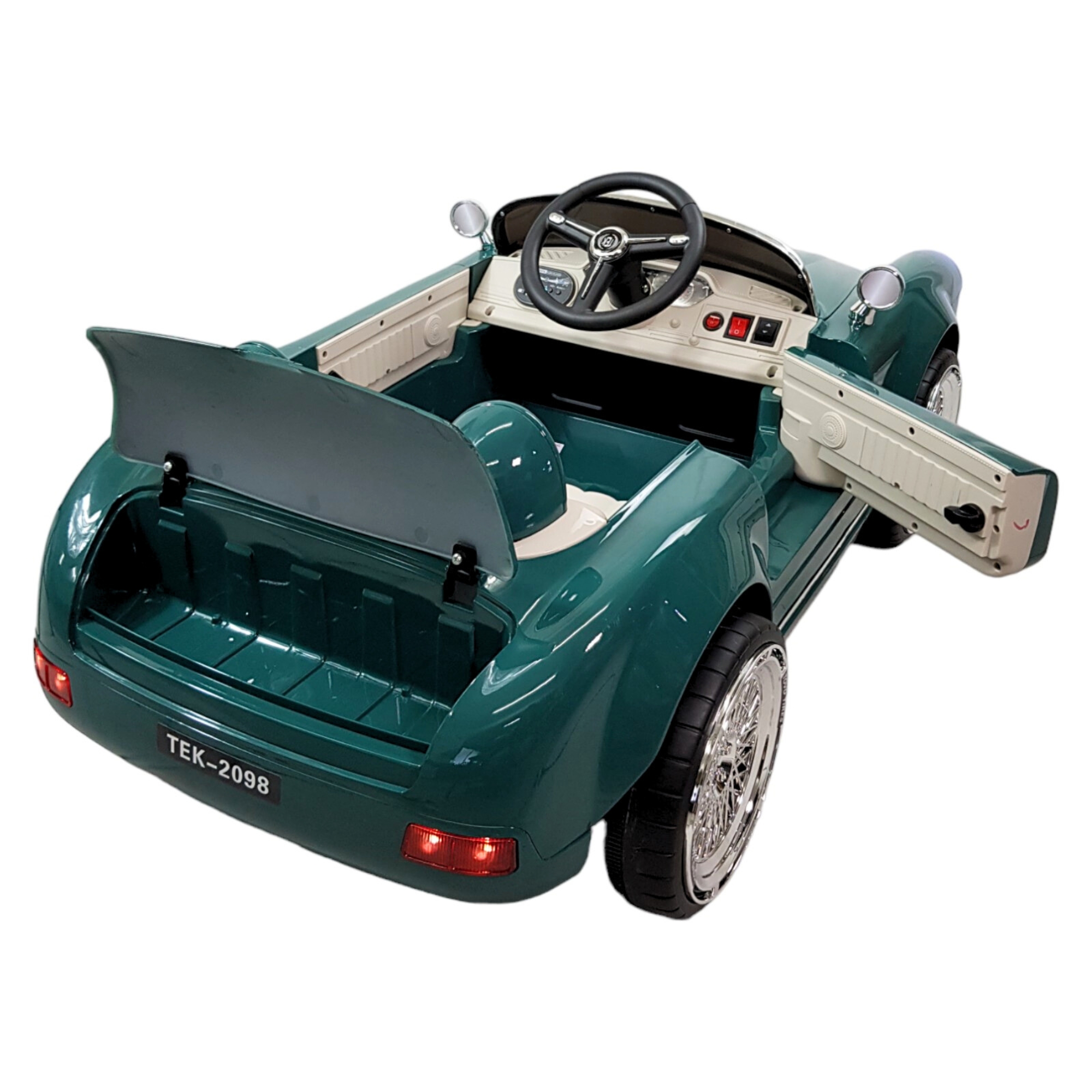 Montable para Niños con Control Remoto,Sonido,luz,12V,Usb - Verde.